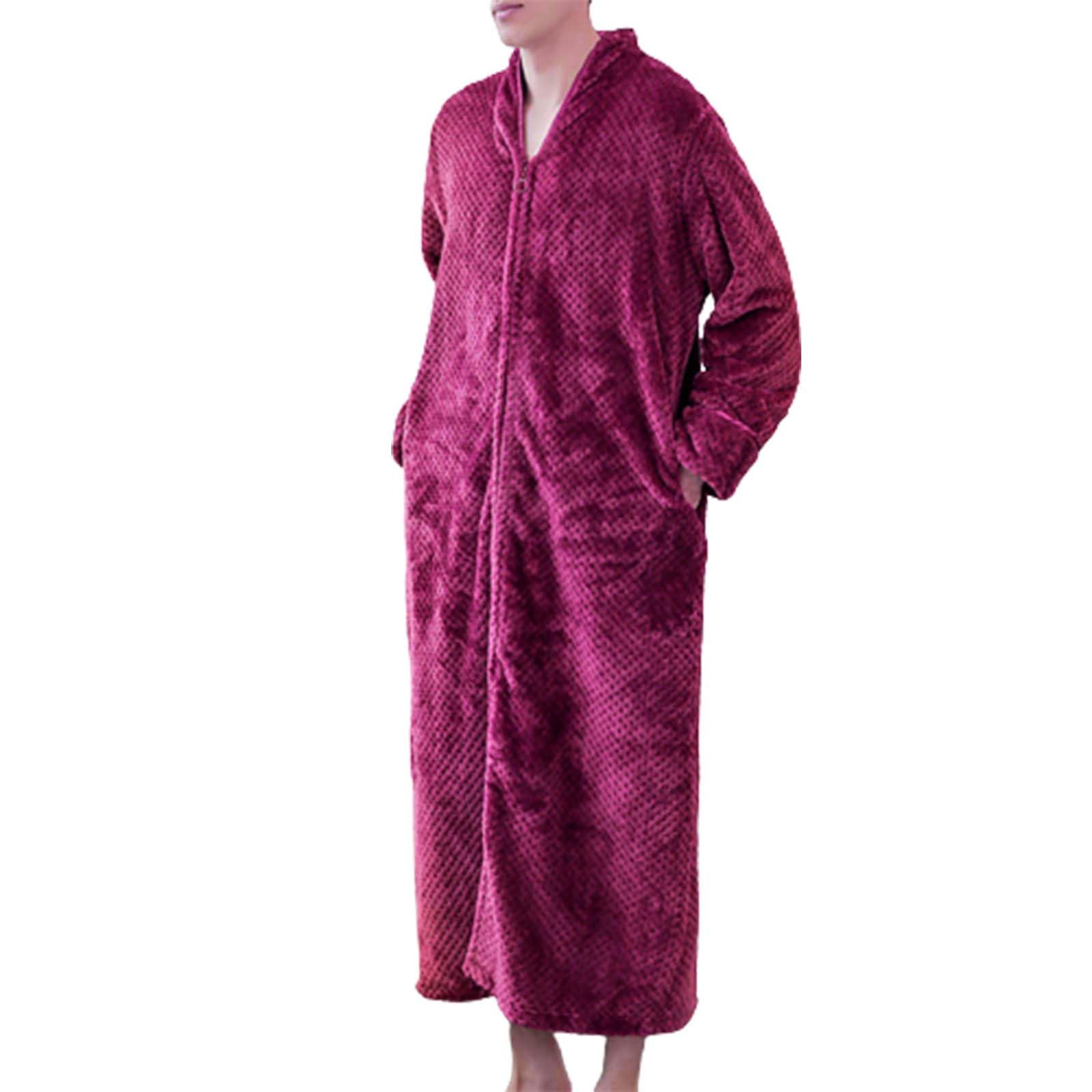Peignoir pour homme avec fermeture éclair - Peignoir de sauna gaufré