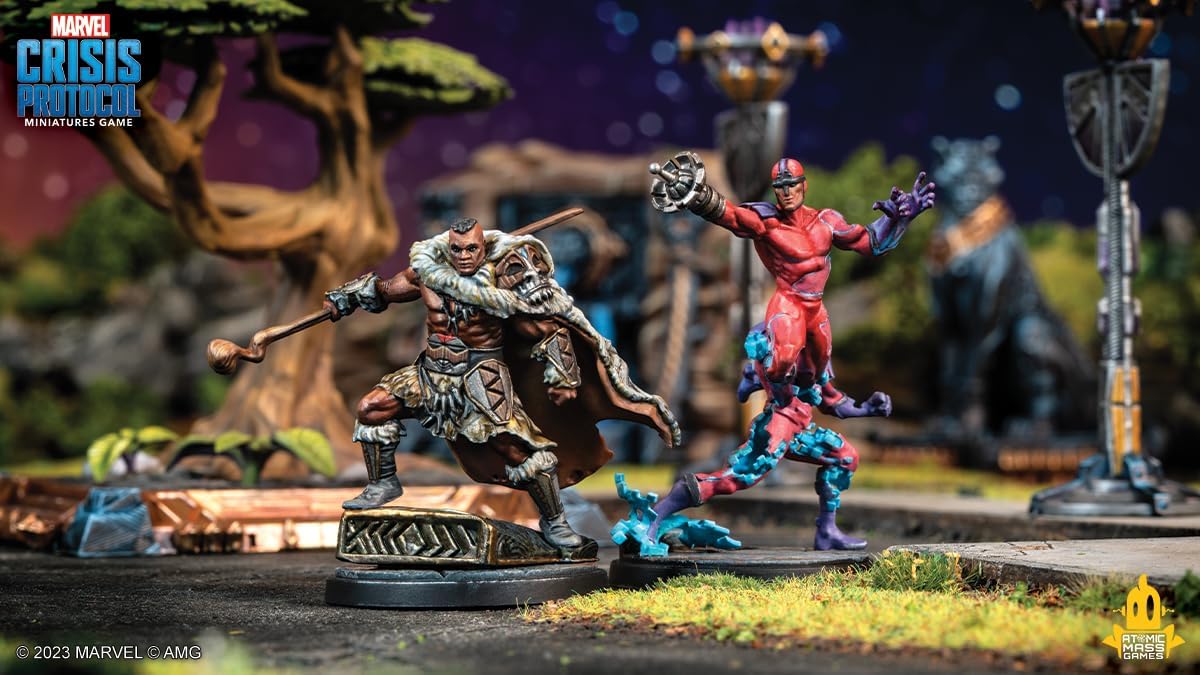 Marvel: Crisis Protocol Klaw & M'Baku CHARACTER PACK - Wakanda's Powerhouse Duo! Tabletop Superhero Game, Ages 14+, 2 Players, 90 Minute Playtime, Made by Atomic Mass Games