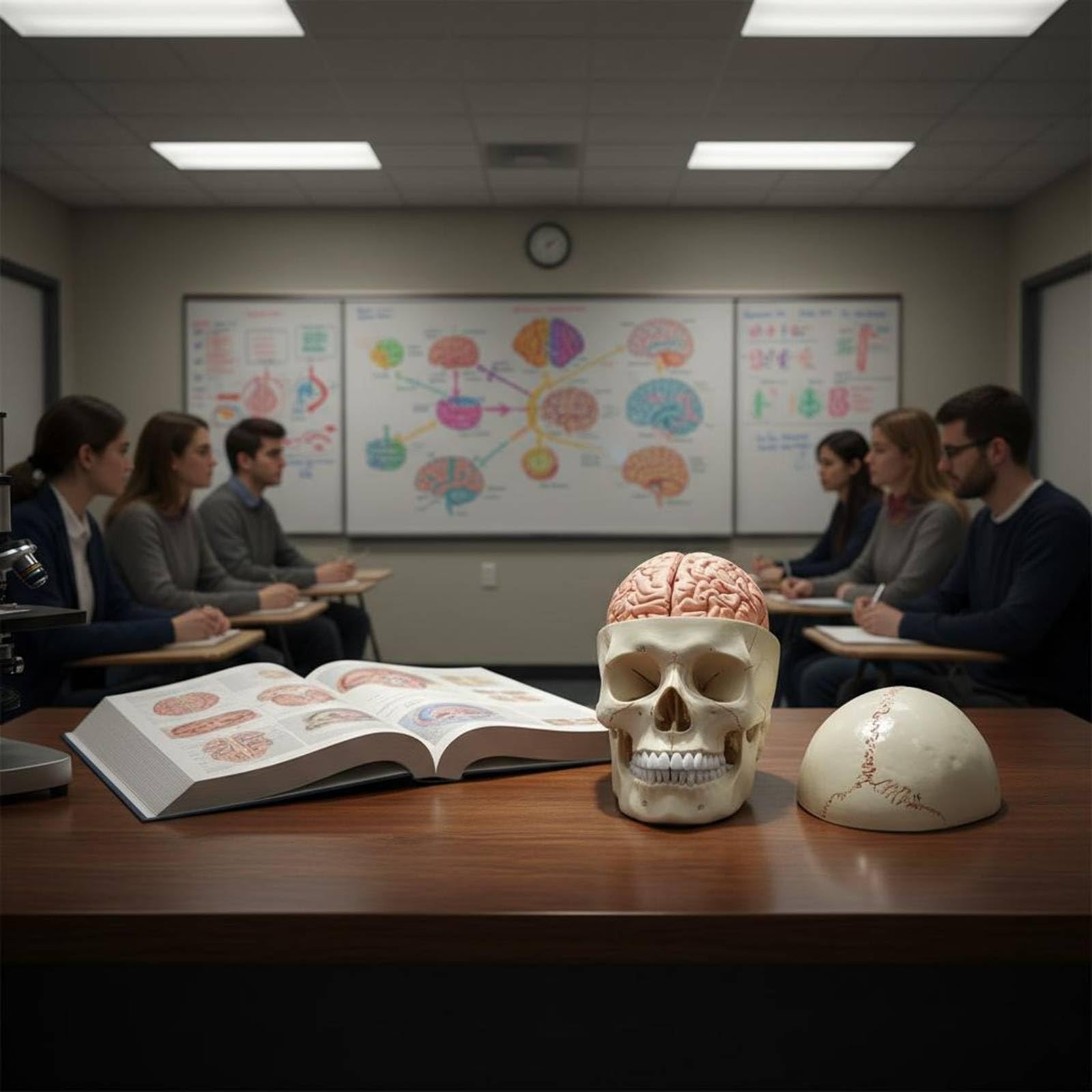 Modèle Crâne avec Cerveau Pièces Démontables Maquette Crânienne avec Cerveau très Détaillé Matériel Pédagogique Médical pour Étudiants en Mécine