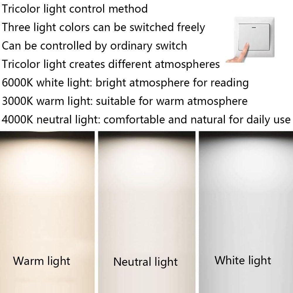 Fashionable Round LED Ceiling Lamp Three-Color Dimming Ceiling Light Side Emitting Design Lighting Ceiling Light Fixture for Living Room Bedroom Dining Room Kitchen Study Room(Dark,30cm)