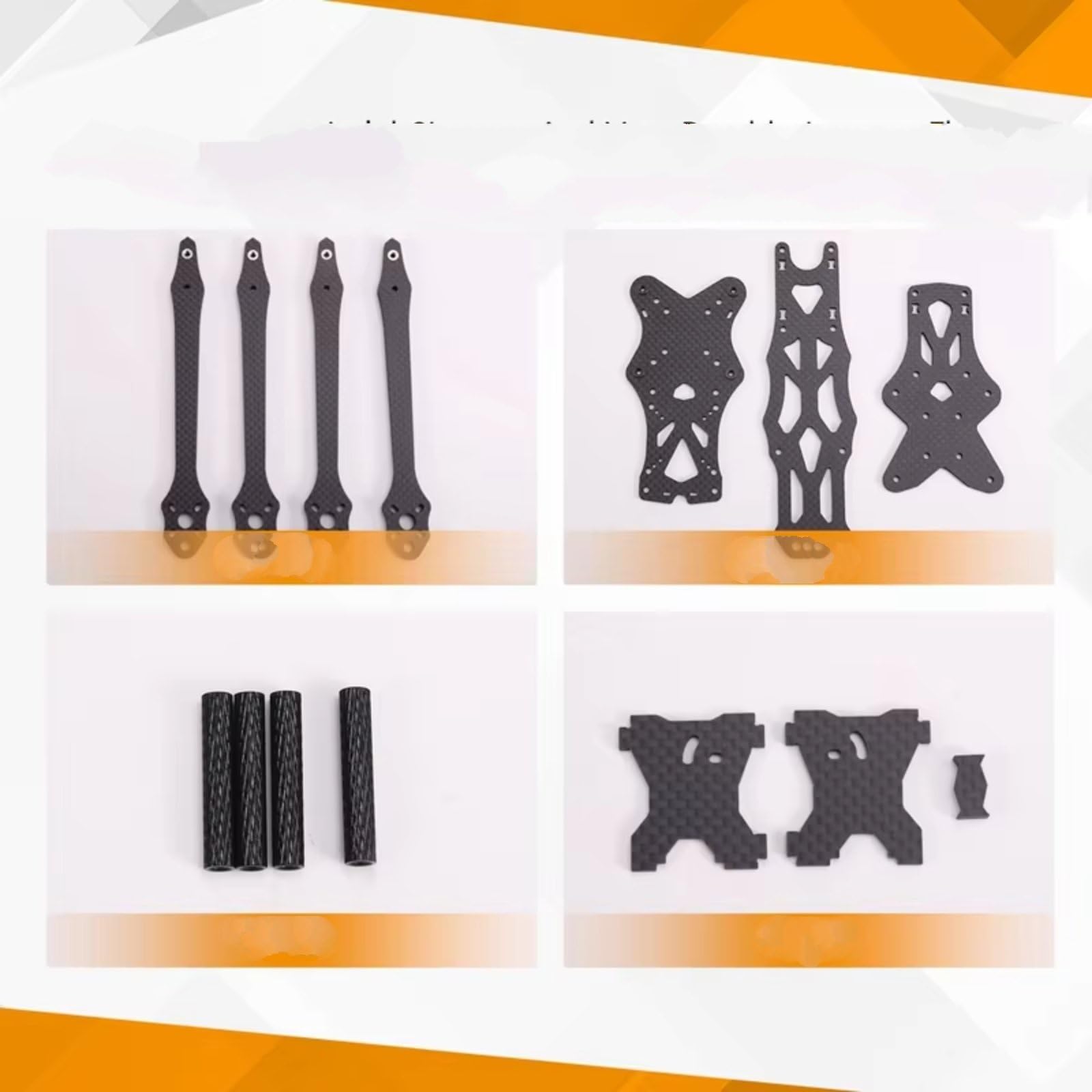 Compatible con Apex HD RC Drone Kit De Marco 7 Pulgadas Patrón Fibra Carbono Cuadricóptero Largo Alcance Brazo 5, Mm 315 Piezas Bricolaje RC Mejoras Maquetas