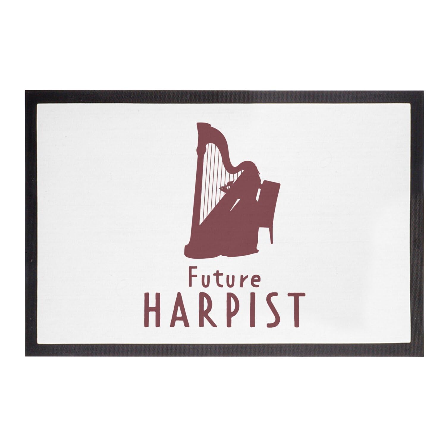 Paillasson Blanc Future Harpist Tapis d'Entrée Musical Déco