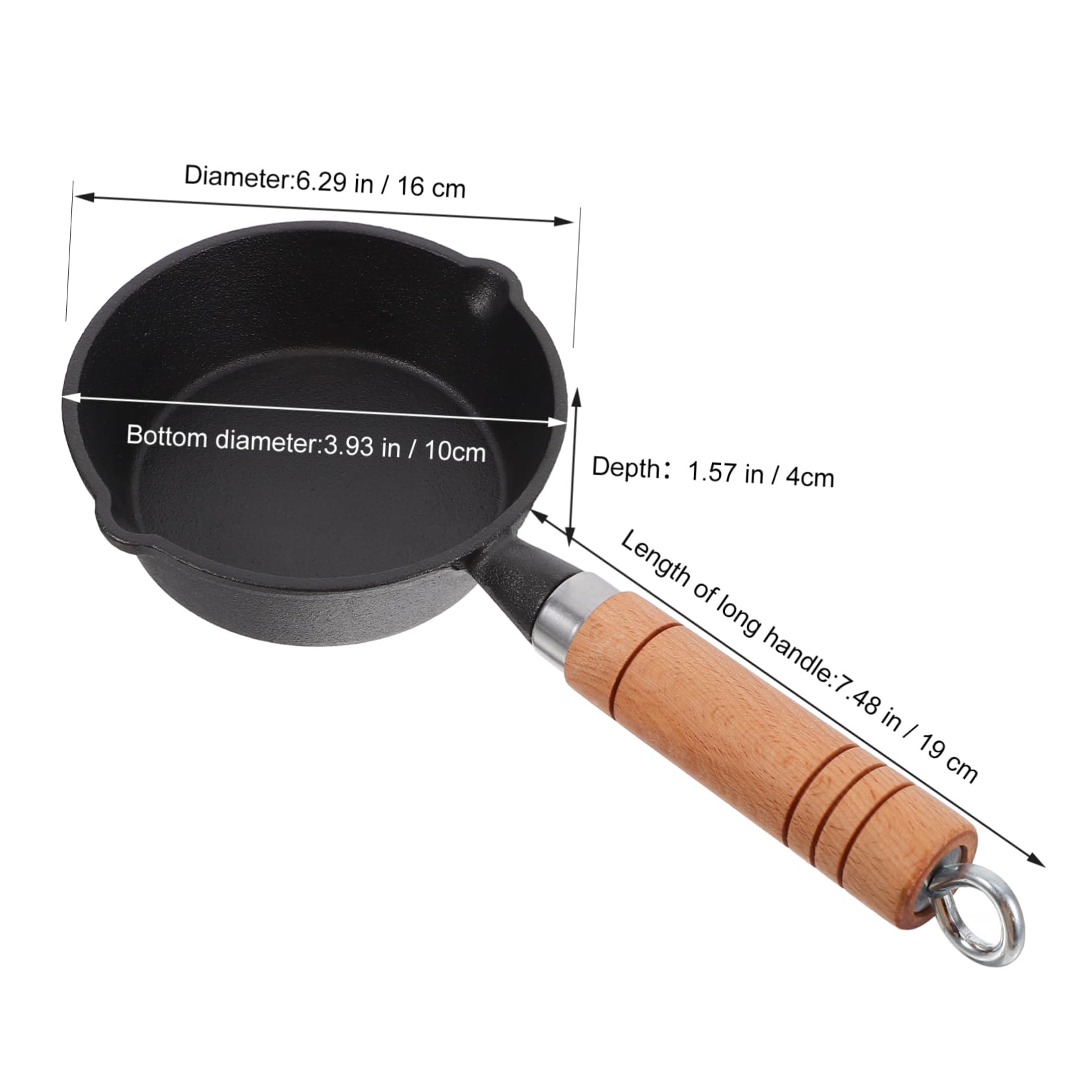 SOLUSTRE 1 Set Cast Iron Skillet Non Stick Frying Pan Omelette Pan for Breakfast Cooking and Heat Resistant Kitchen Utensil for Eggs and More for Sharing Delicious Meals