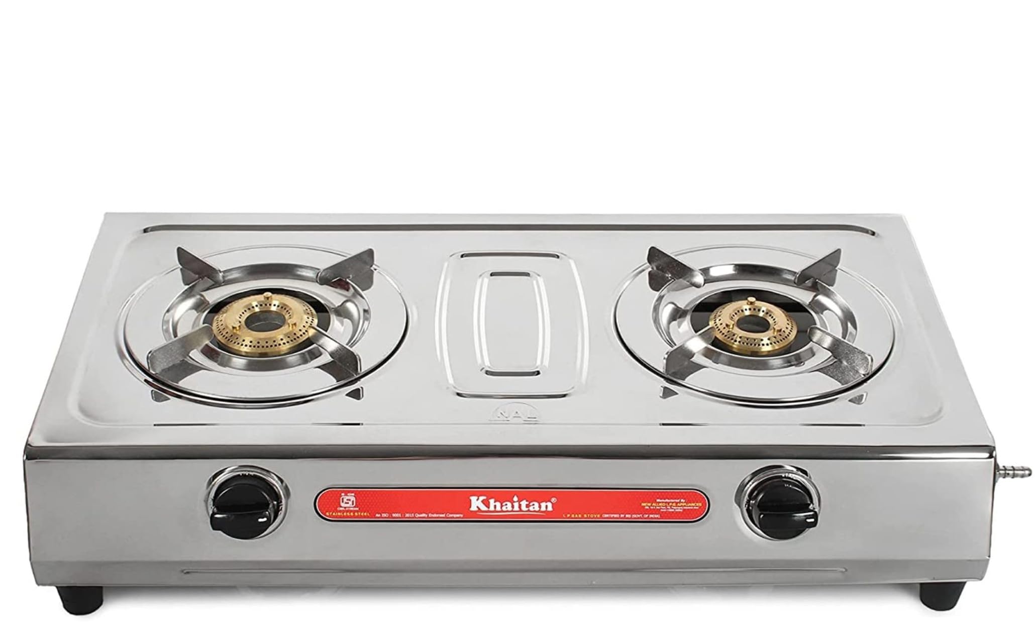 See full amazon price history chart for Khaitan 2 Burner VS2 Smart Stainless Steel LP Gas Stove Manual Ignition with Brass Burner (Silver, ISI Approved) Khaitan 2 Burner VS2 Smart Stainless Steel LP Gas Stove Manual Ignition with Brass Burner (Silver, ISI Approved) (B0D1R8CK6D) Amazon Price History, Amazon Price Tracker