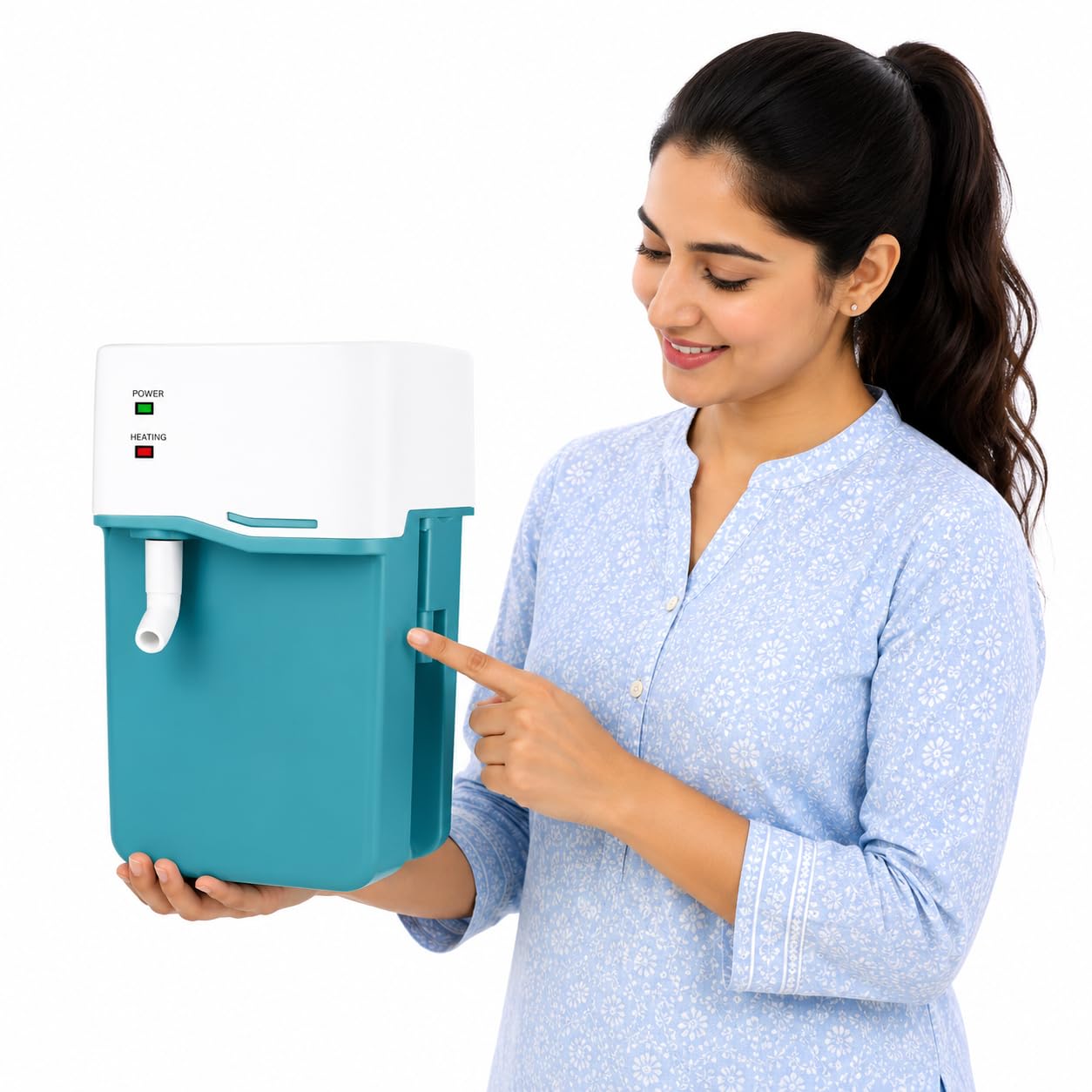 Drumstone (𝐒𝐩𝐞𝐜𝐢𝐚𝐥 𝟏𝟓 𝐘𝐞𝐚𝐫𝐬 𝐖𝐚𝐫𝐫𝐚𝐧𝐭𝐲) Instant Water Geyser 1.5 Litre 3000W, Fast Heating Compact Electric Water Heater for Bathroom, Kitchen & Home, White & Turquoise-image-29
