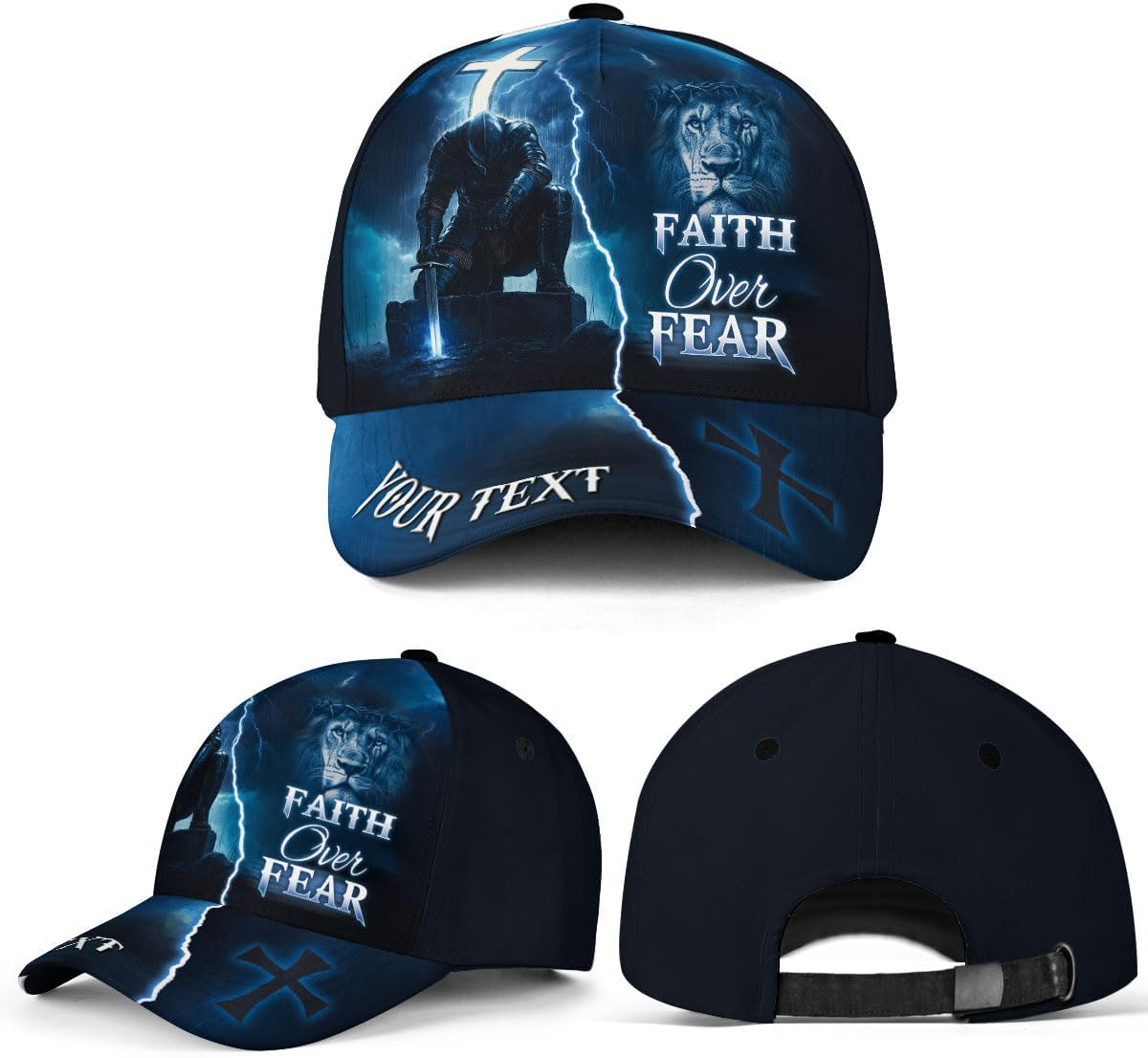 Personalized Faith Over Fear Hats for Men Women, Custom Christian Gifts for Men, Christian Hats for Men, Jesus Hat