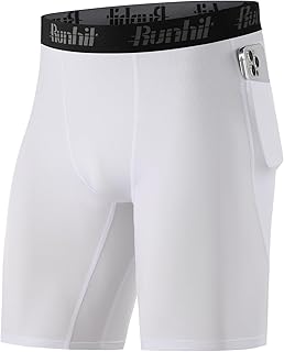 Men's Compression Shorts with Pockets – 9" Performance Athletic Shorts for Workouts Sports Running Spandex Underwear