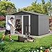 DWVO Großes Metall Gerätehaus 3x2,4 m, Stabiler Werkzeugschuppen für Garten, Terrasse & Hof, Ideal für Fahrräder, Gartengeräte & Rasenmäher, Wetterfest & Abschließbar,Dunkelgrau