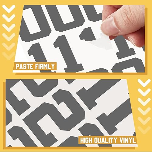 Miniatura 4 de 102 calcomanías de vinilo de 1.25 pulgadas, calcomanías de vinilo autoadhesivas para hockey, béisbol, fútbol, lacrosse, números de casco de bateo