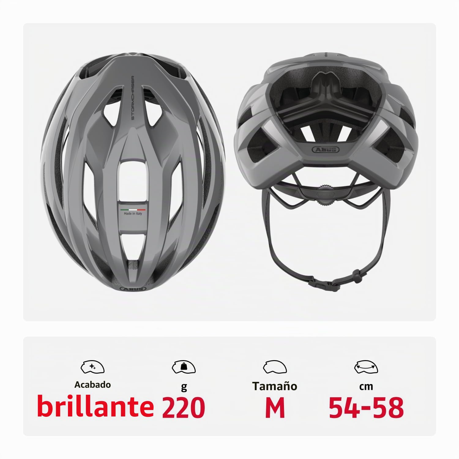 Abus Casco para Bicicleta de Carretera StormChaser Ace - Protección Ligera para Ciclismo de Competición, Cicloturismo y Ciclocross - para Hombre y Mujer