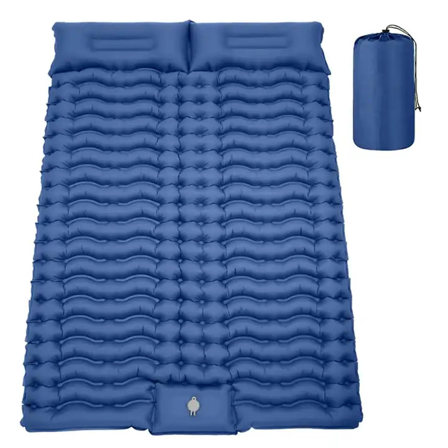 HIKKY2 Person Camping Sleeping Pads, Self Inflating Sleeping Padwith Pillow Built-in Foot Pump, Portable Camping Mattress Pad, Sleeping Mat for Backpacking, Hiking, Tent, Traveling