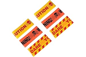 COHEALI Halloween Fright Tape - Yellow Decor Skull & Yellow Barrier Tape