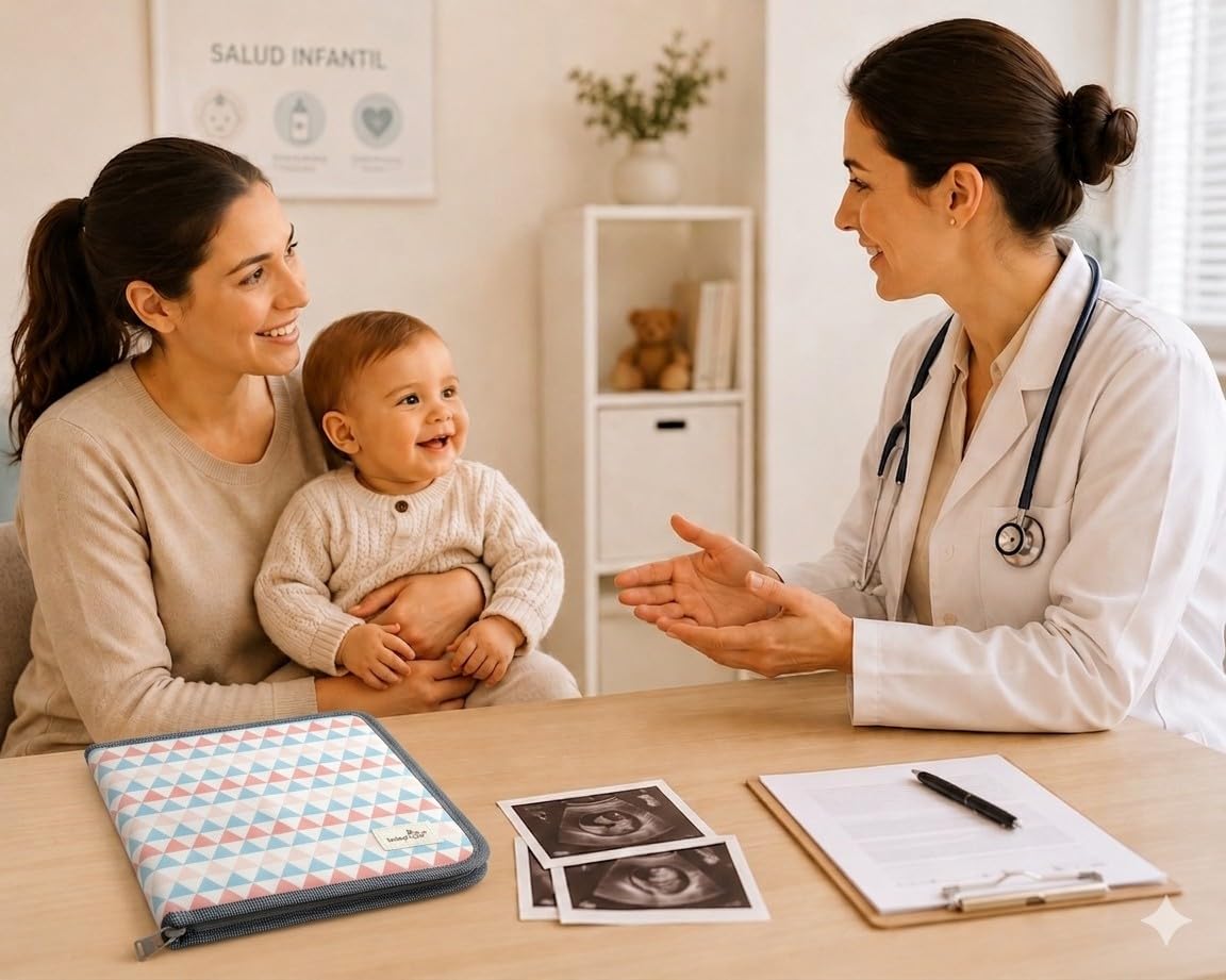 Portadocumentos para bebé BabyDyoli | Organizador de aseo unisex para tarjetas, pasaportes y papeles | Portadocumentos de viaje para recién nacidos | Estuche con cremallera de poliéster | Tribal