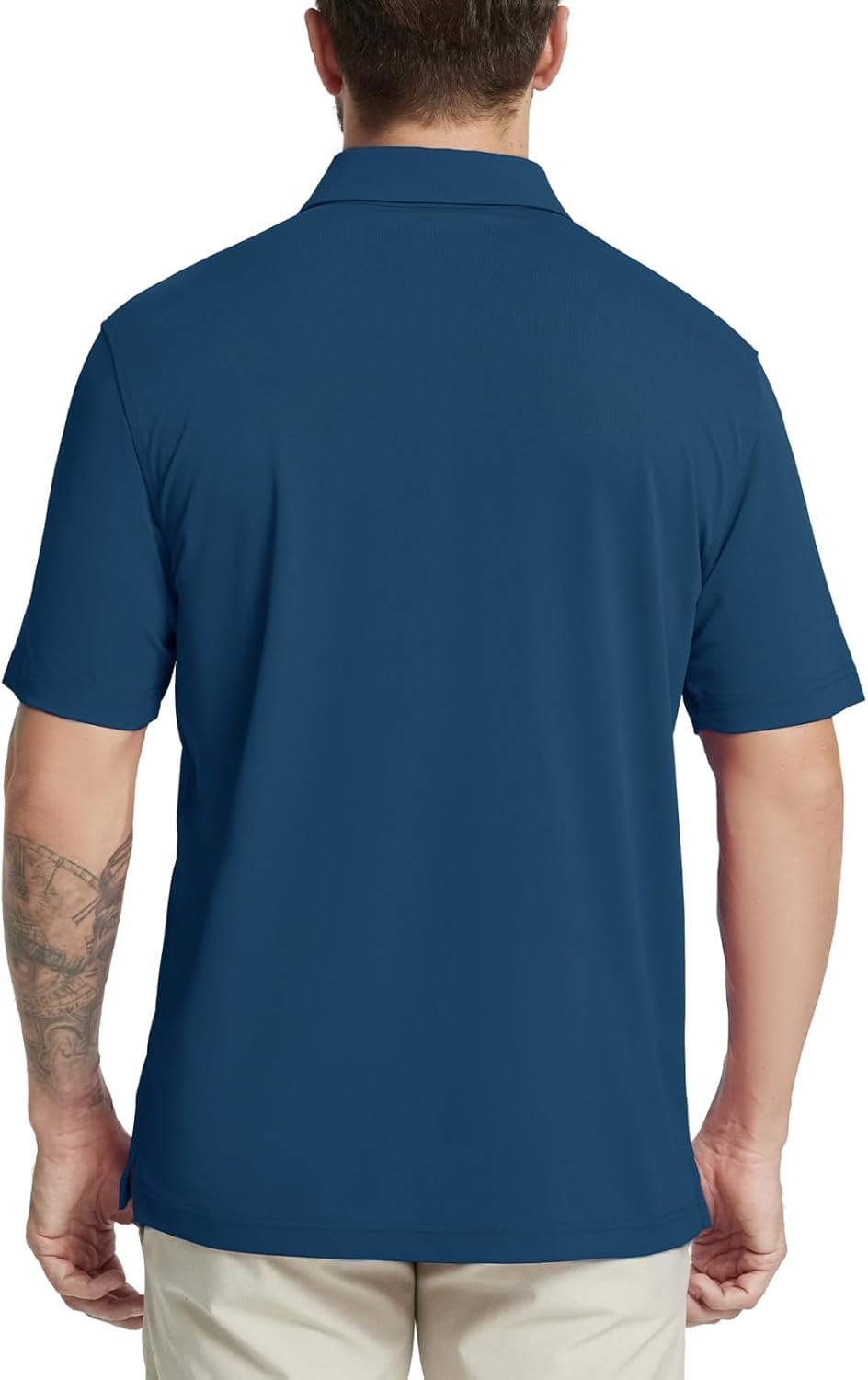 Rouen Golf Shirts for Men Dry Fit Performance Short Sleeve Moisture Wicking Plain Pique Casual Sports Mens Polo Shirts - Image 4