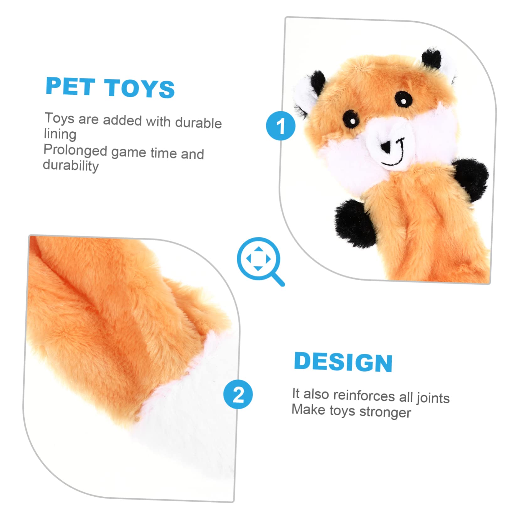 Sosoport 6pièces Jouets Peluche Stylés pour Chiens Jouets à Couiner Interactifs Et pour Mâcher Accessoires Amusants pour Animaux De Compagnie