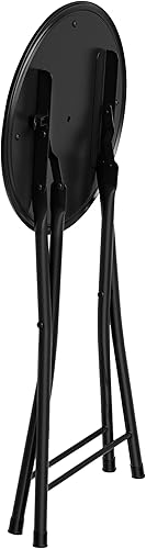 Miniatura 9 de Taburete plegable de marca registrada  Taburete redondo acolchado plegable de 18 pulgadas con capacidad de 300 libras para dormitorio sala de recreo