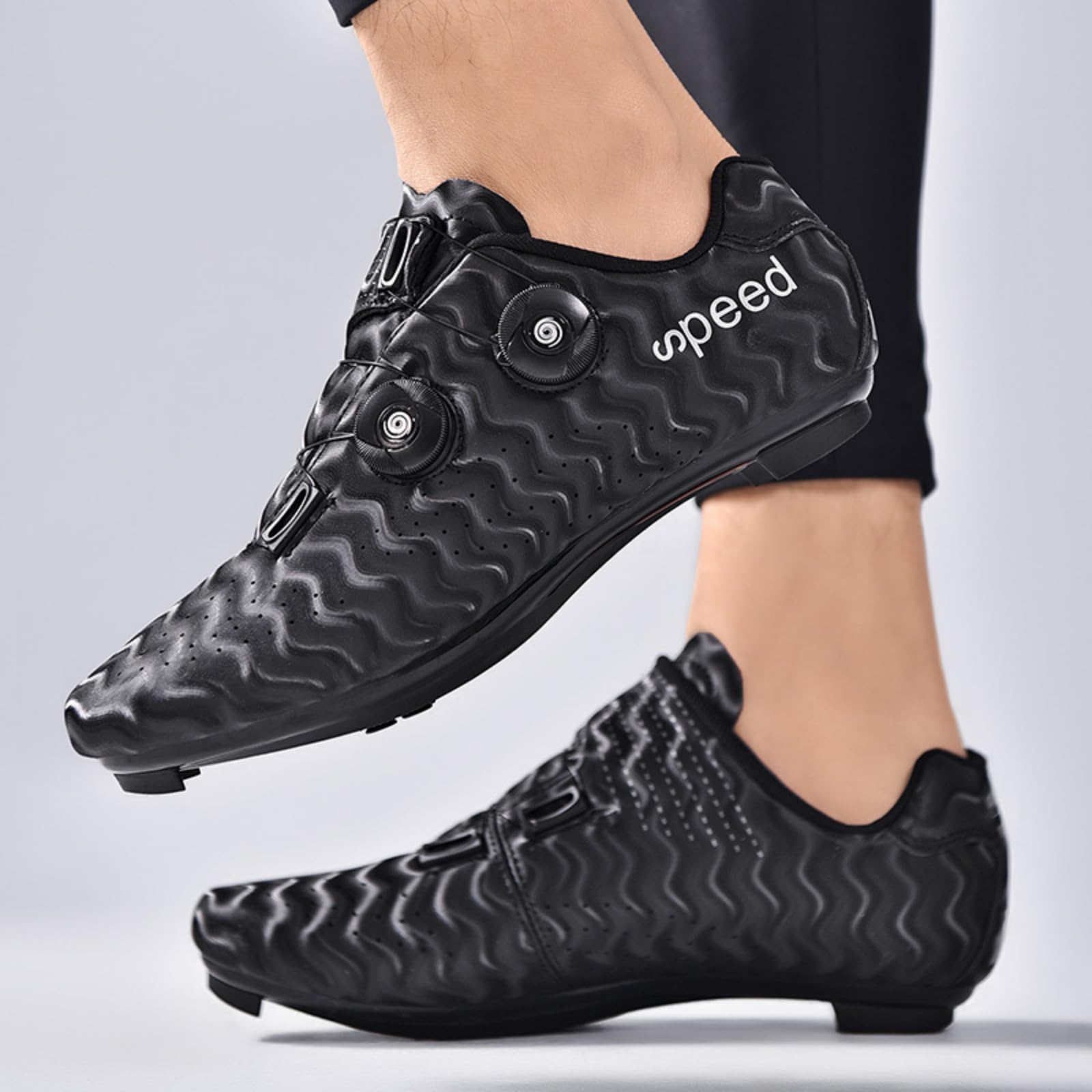 Mateju Zapatillas Ciclismo MTB Hombre Mujer, 36-47 EU Zapatillas Bicicleta de Montaña Hombre con Calas Respirables Antideslizantes para Deportes al Aire Libre