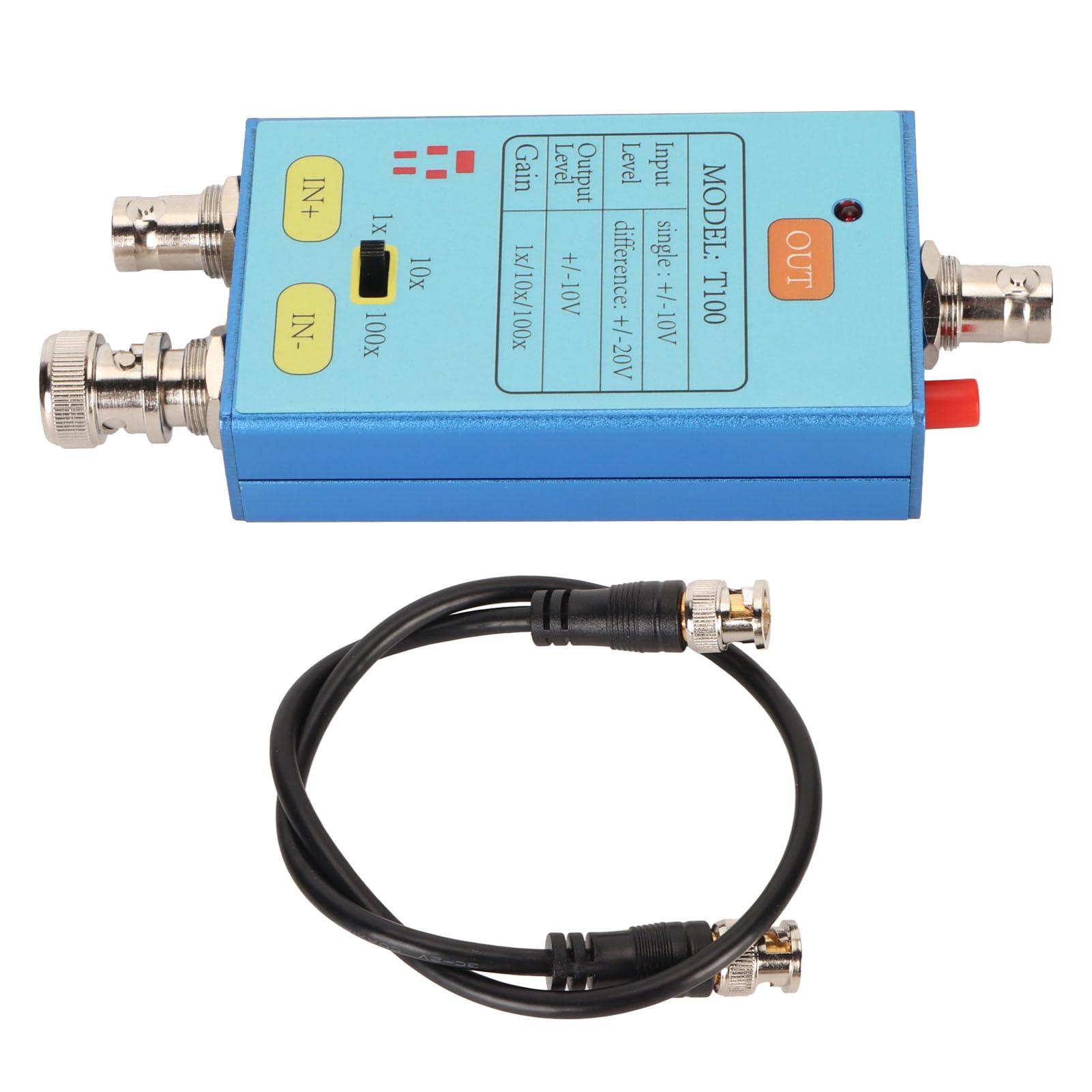 Osciloscopio de Sonda Diferencial T100, Rango de Voltaje de Entrada Amplio de Ruido Ultra bajo, Portátil Liviano, con Interfaz USB 3.0, para Fabricación de Diseños de Pruebas de