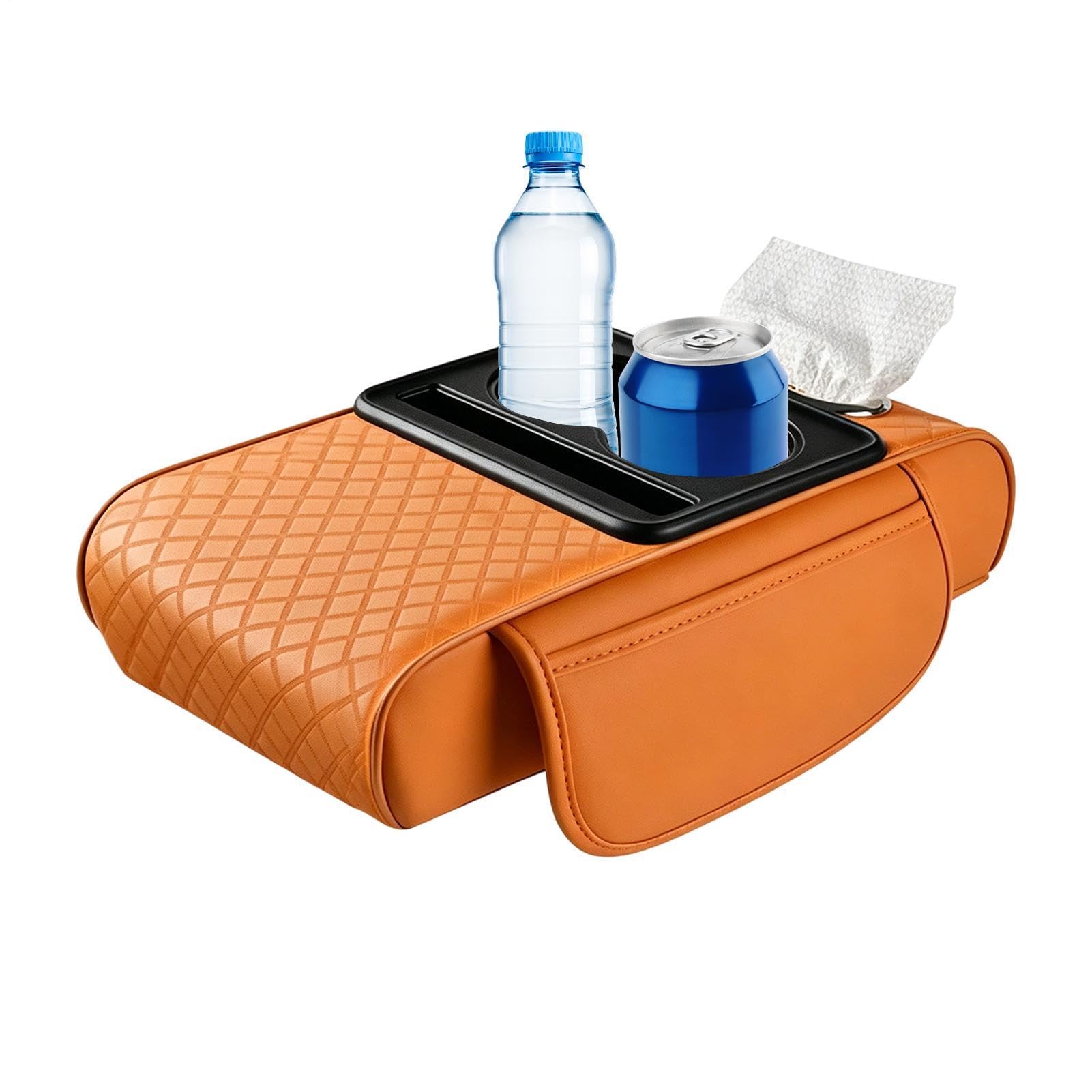Reposabrazos de coche universal, cojín de consola central y almacenamiento extra 8