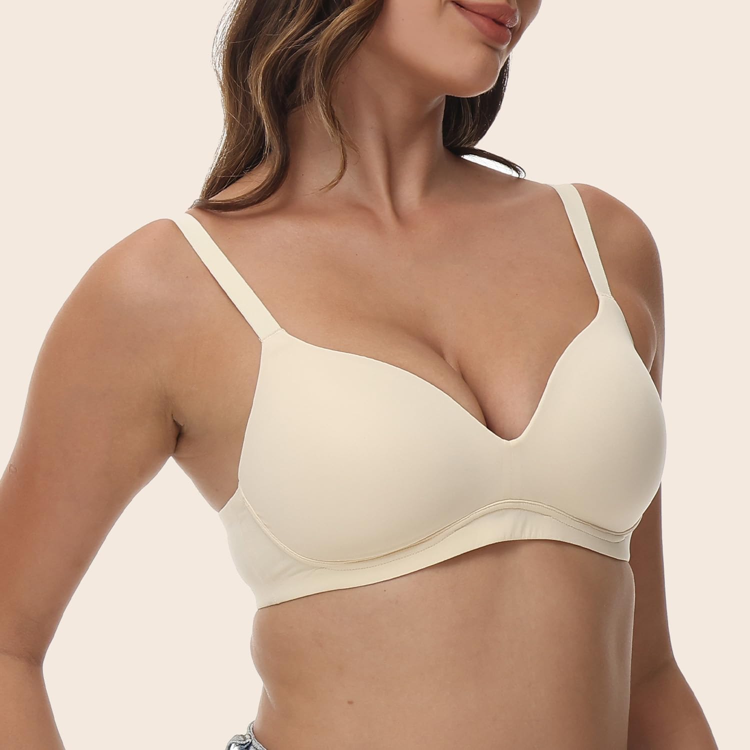 Thin Seamless Non Underwire Smooth Bra for Women Push-up Breathable Support Underwear - Image 2