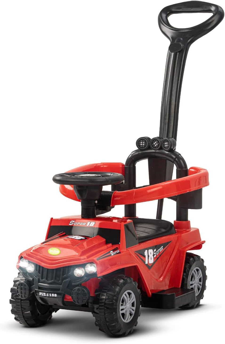 Baybee Draco Baby Ride on Car for kids, Ride on Baby Car with Music & Horn Button Kids Push Car for Babies| Kids Toys Car | Ride on Car for Kid 1-3 Years Boy Girl (Red)