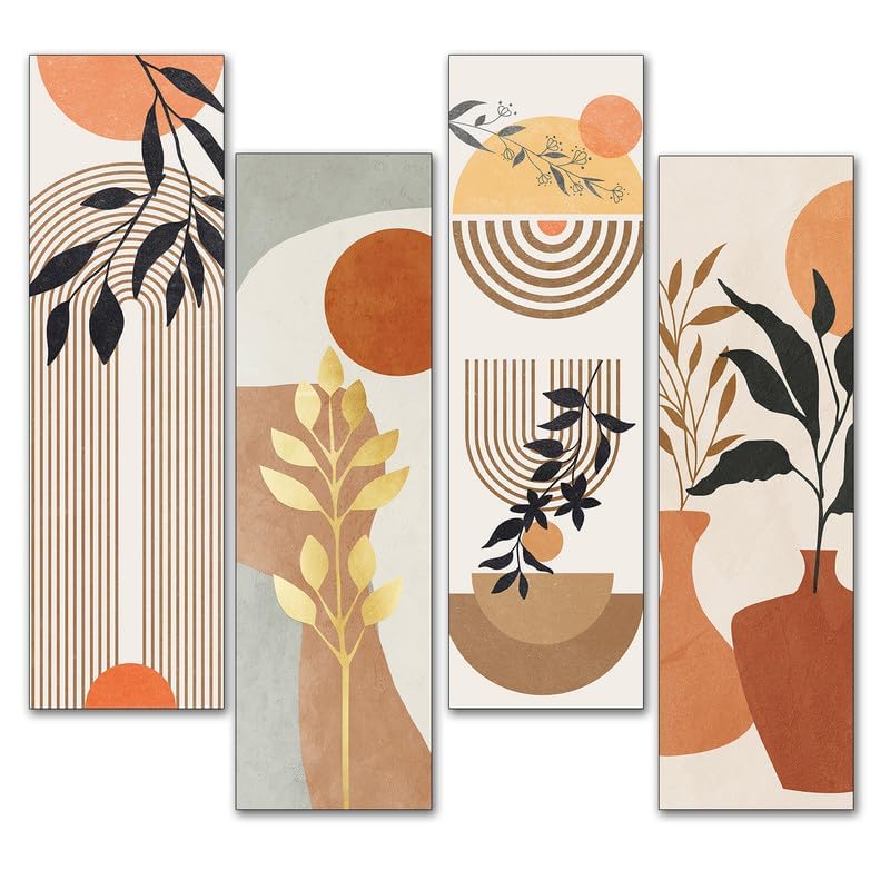 POCKTOWN INTERNATIONAL Boho Wall Art – Set of MDF Wooden Hanging Decor Plates for Home, Living Room, Office & Wall Decoration | Aesthetic Bohemian Style Wall Paintings (Design-5)-picture-26