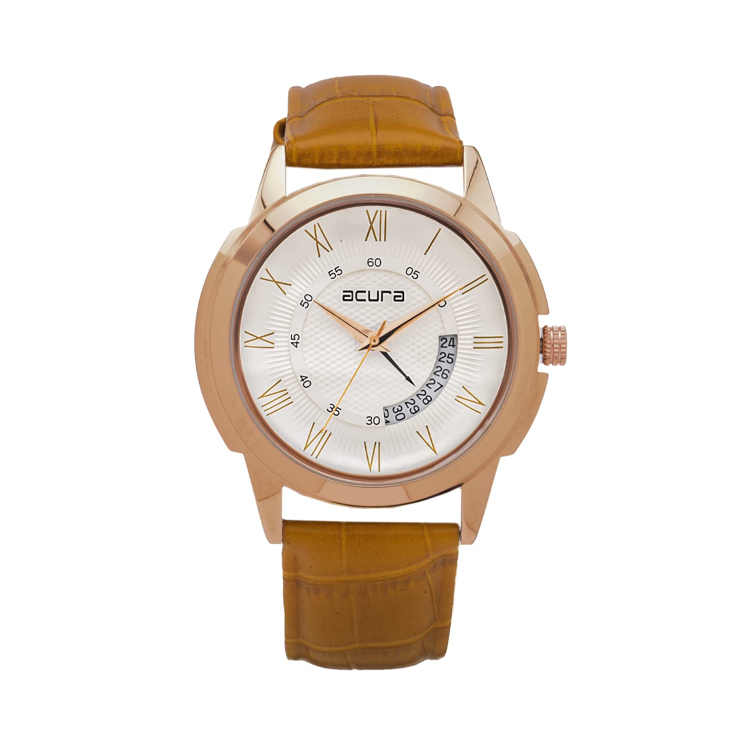 Acura Analog Watch for Men/Leather Strap with Rose Gold case (B09WJHFMB2) Amazon Price History, Amazon Price Tracker