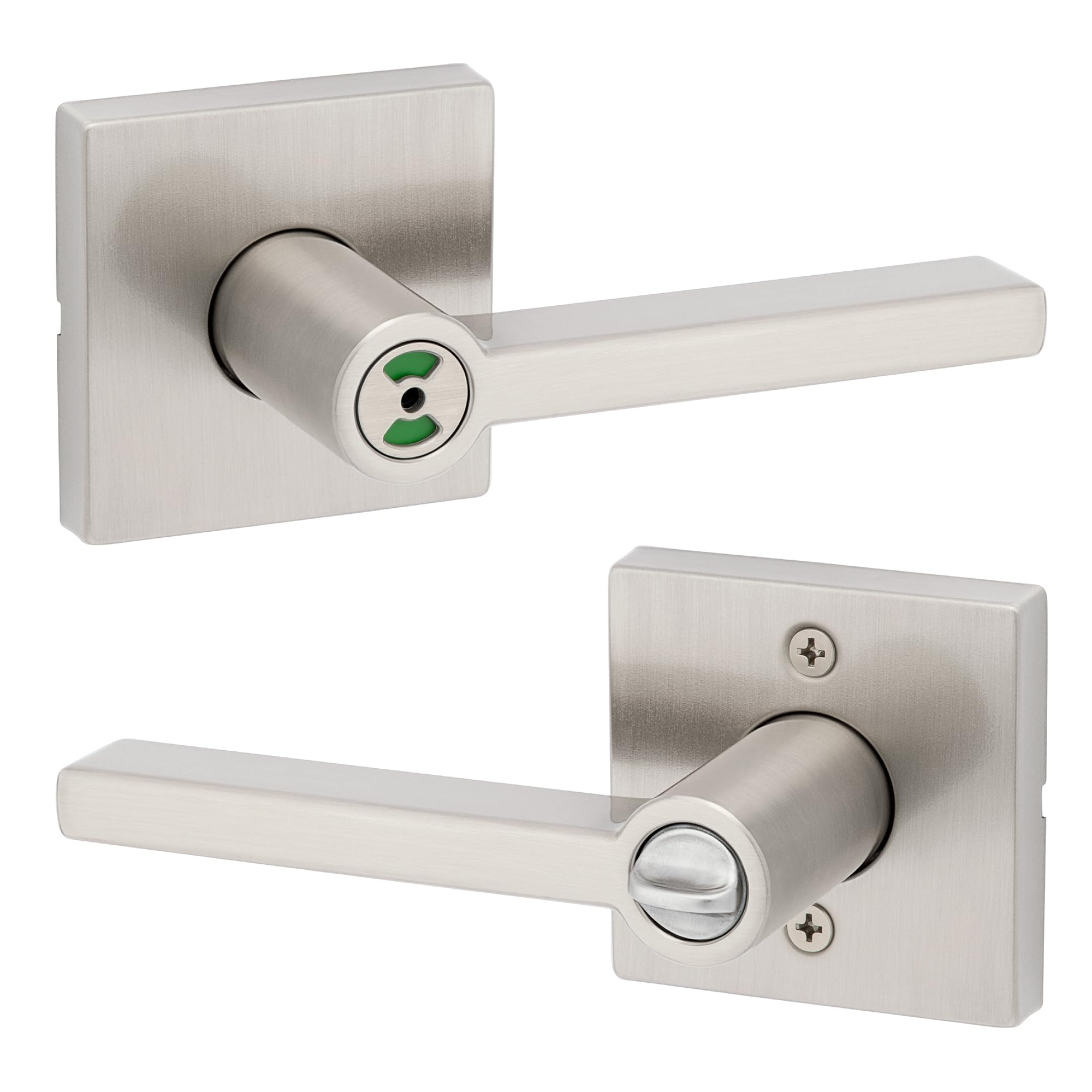 Kwikset Halifax Vacant Occupied Bathroom Door Handle Lock, Privacy