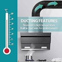 Vista 7 de HG Power Kit de ventilador de ventilación de cocina de 6 pulgadas, ventilador de escape de 6 pulgadas + manguera de ventilación de secadora de 6