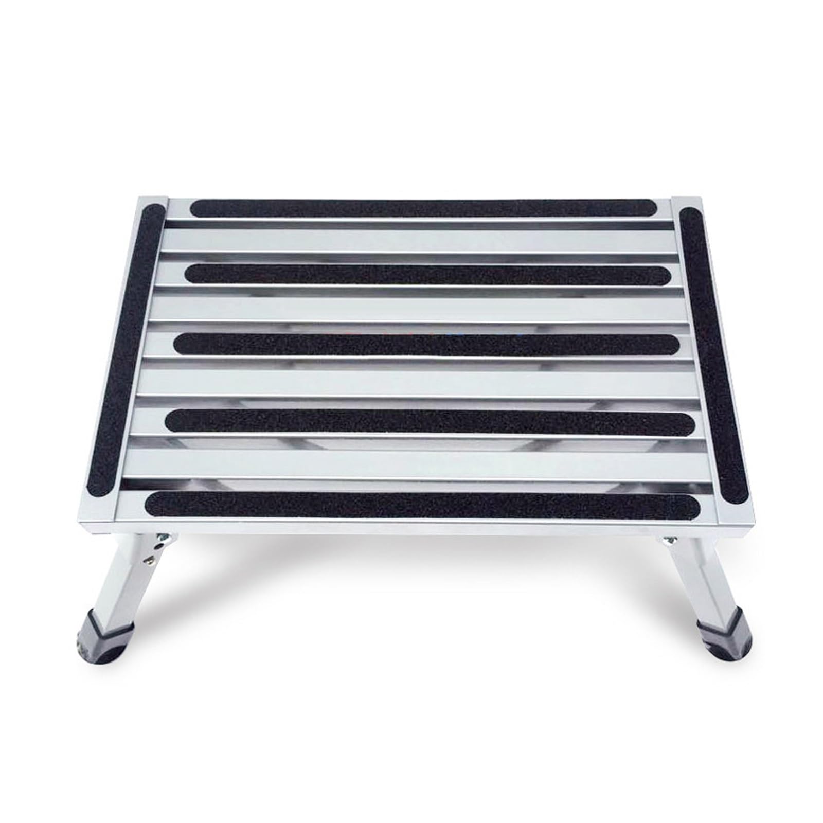 Składany Stopień do Kampera, Aluminiowa Platforma Składana wys 23 cm, Antypoślizgowe Schodki Kempingowe, Udźwig 150 kg do Kamperów i Przyczep Kempingowych