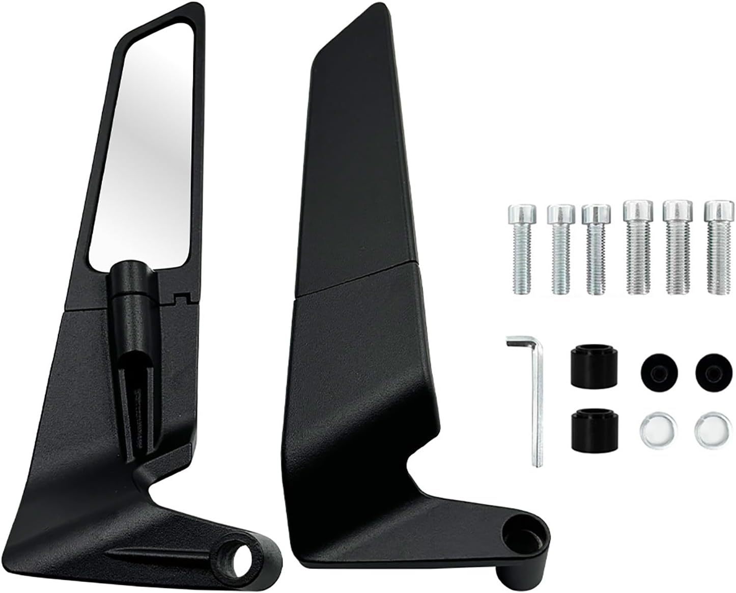 Motorcycle Mirrors for Suzuki DRZ 400 DRZ400E DRZ400S SM, Adjustable Aluminum Alloy Wing Style Motorcycle Mirrors, Universal 8mm & 10mm Mount