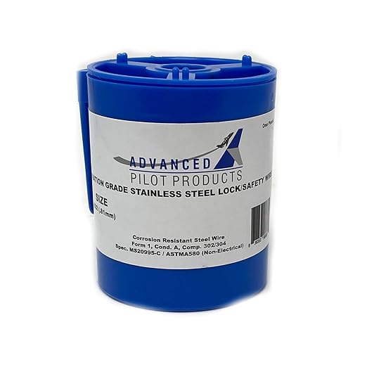 ADVANCED PILOT PRODUCTS APP - Aviation Grade Stainless Steel Safety/Lock Wire | MS20995C | ASTMA580 | 302/304 (.032" Dia - 1lb)