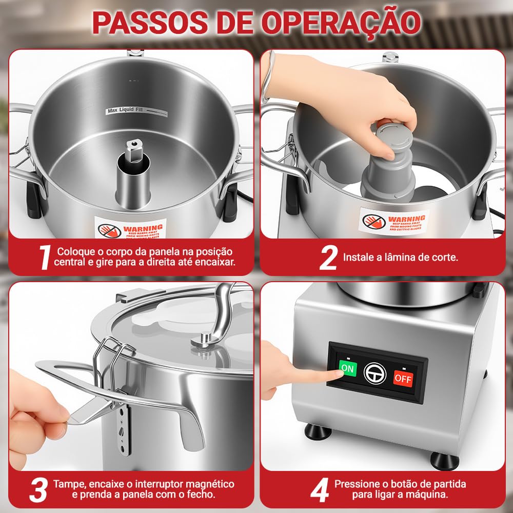 Multiprocessador Alimentos, Processador de Alimentos 220V, 400W