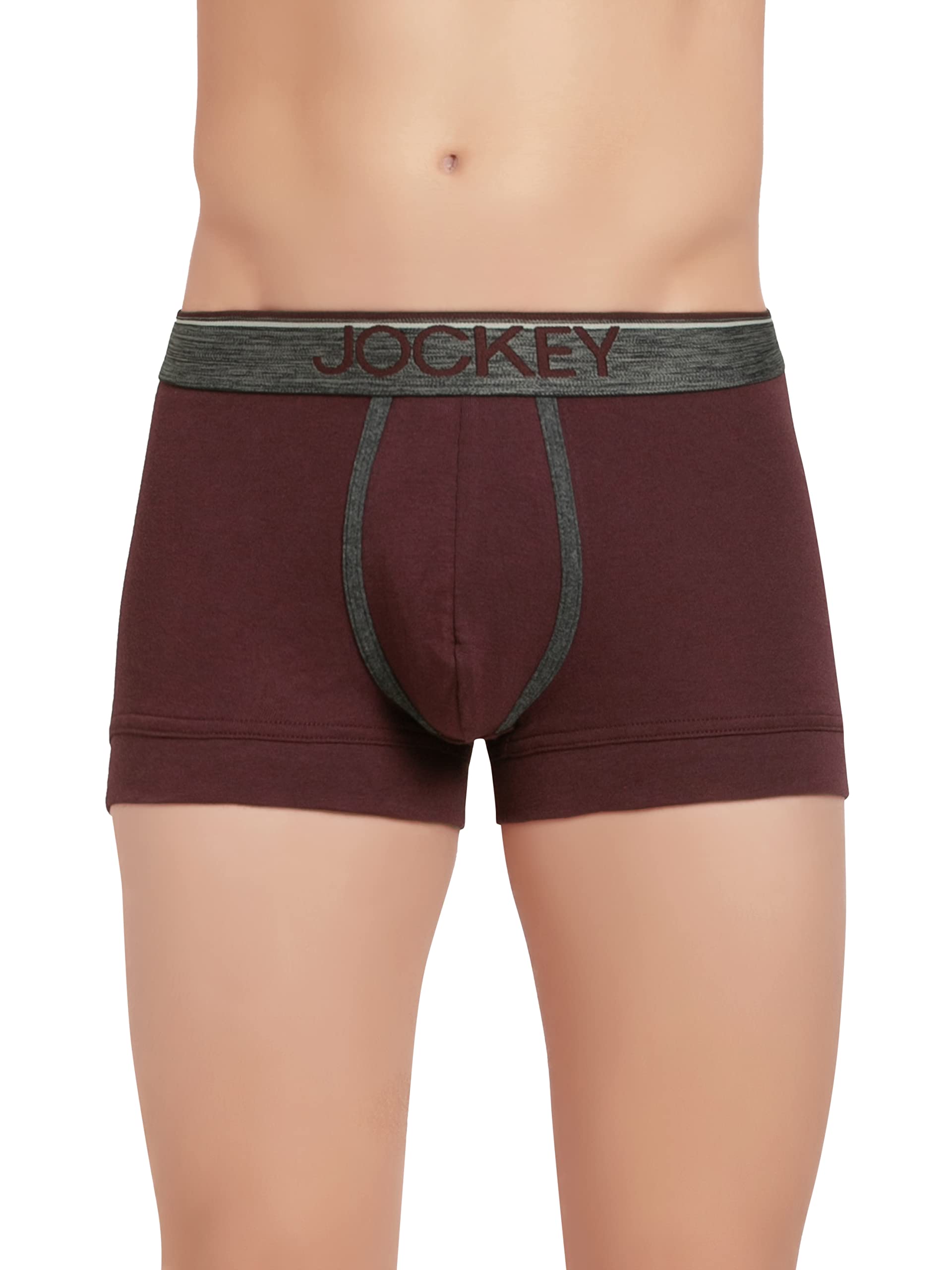 Jockey 8015 Mens Super Combed Cotton Rib Solid Trunk with Ultrasoft Waistband Mauve Wine (B07FPWGK87) Amazon Price History, Amazon Price Tracker
