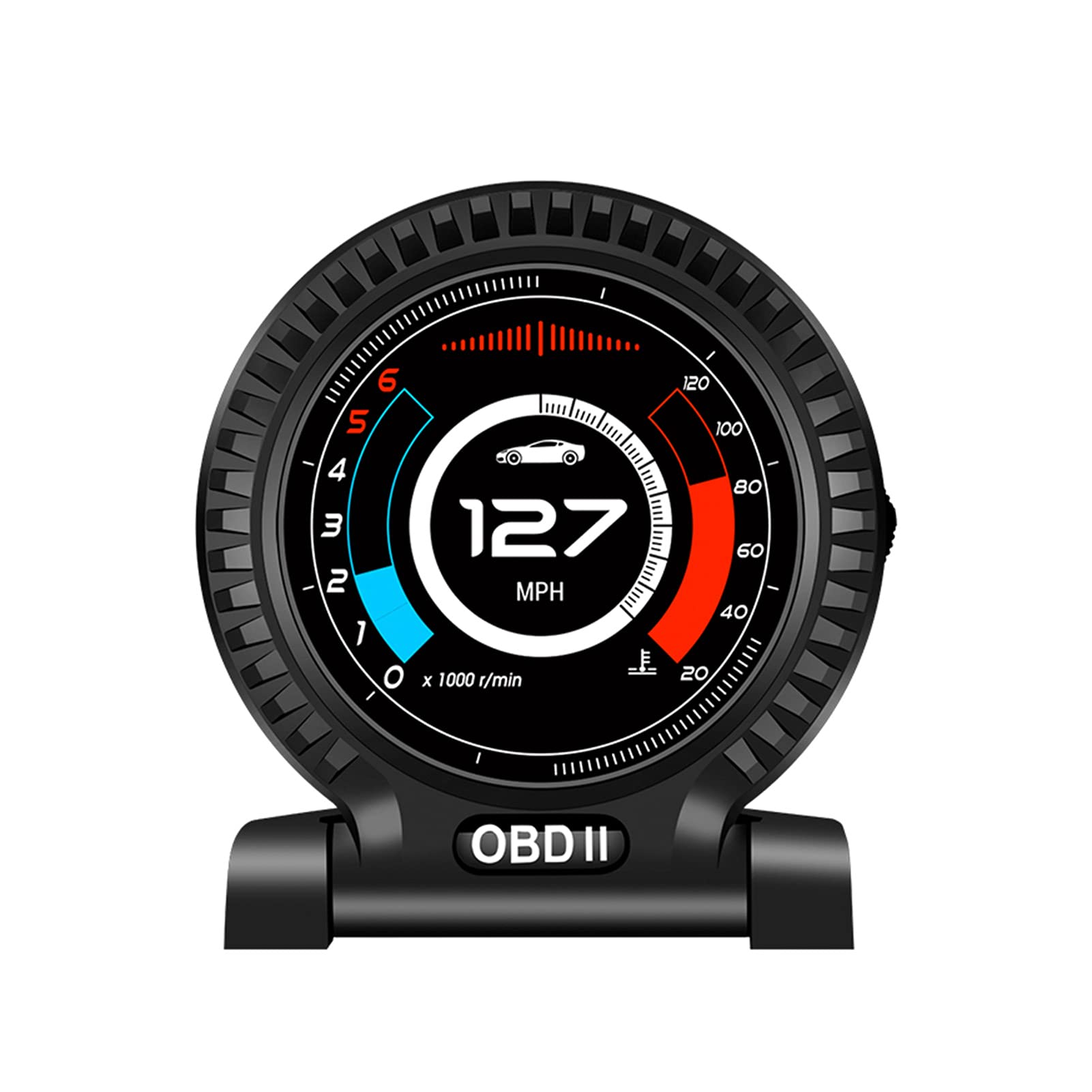 Car OBD LCD Instrument Speedometer Car Diagnostic Tool OBDⅡ Fault Code Elimination Safe Driving Digital Meter Overspeed Fault Alarm for All Vehicles JIUMAO