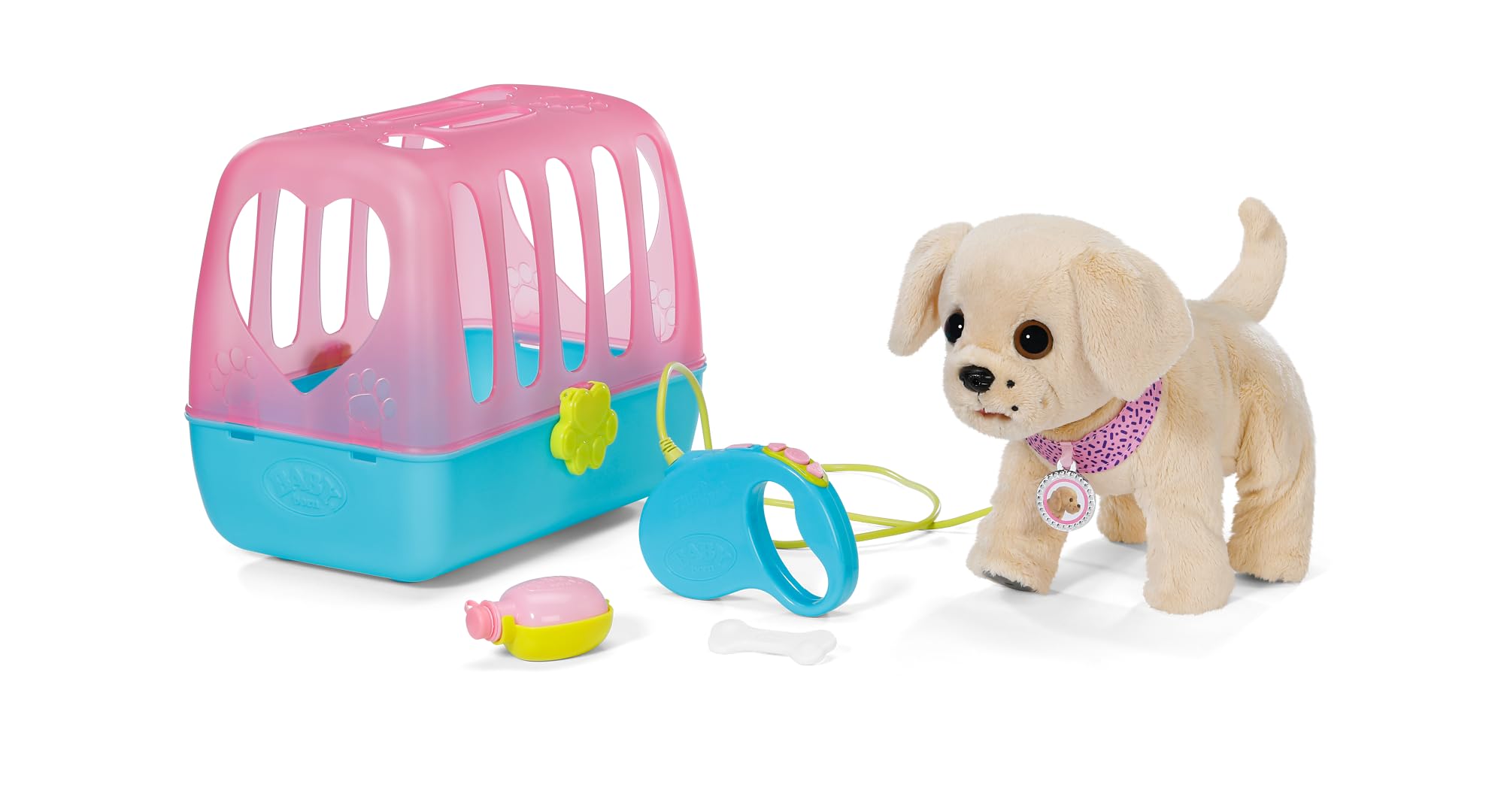 BABY Born Mein Hund Lucky mit Transportbox | 5 Funktionen, Transportbox, Batterien erforderlich