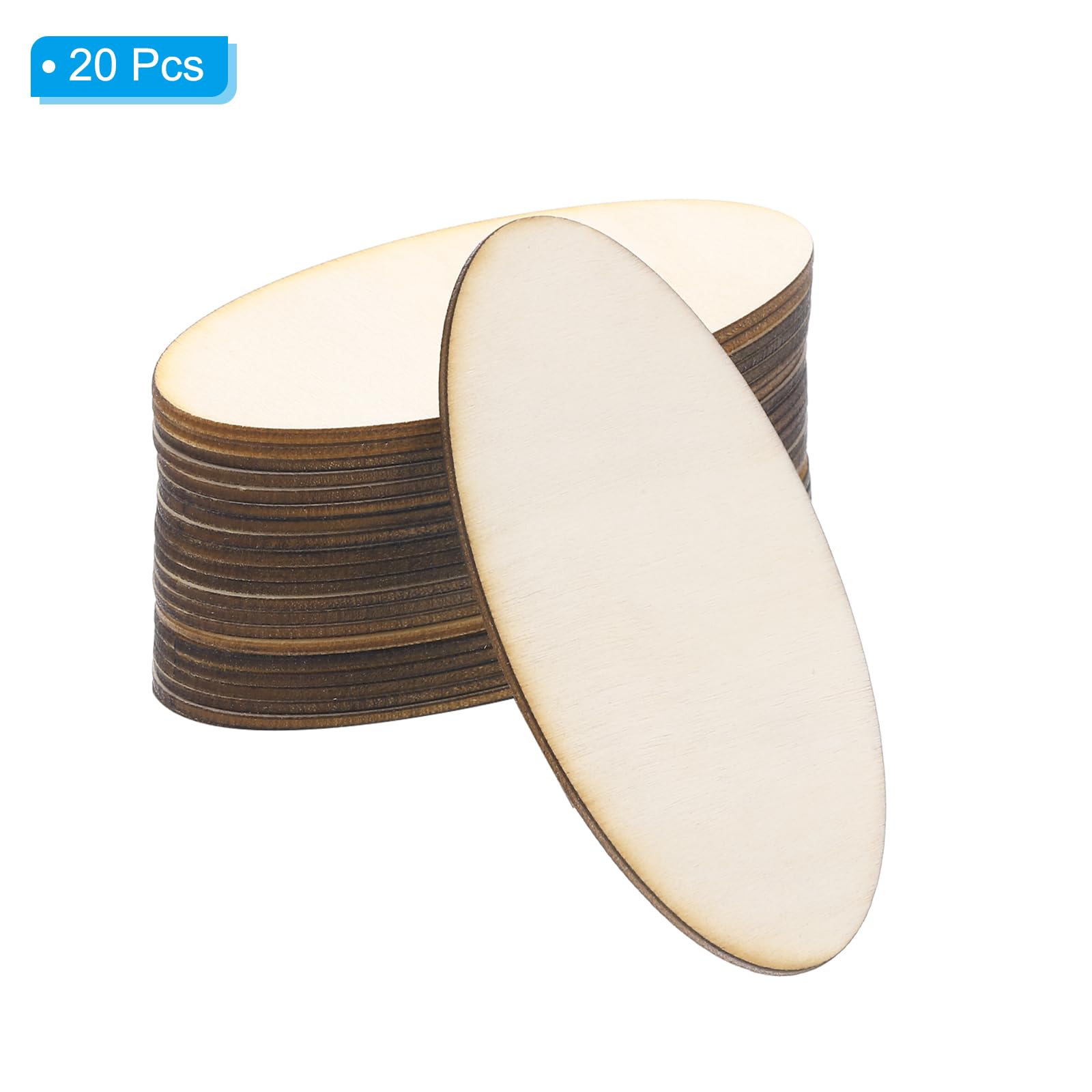 PATIKIL 60x30mm Wood Pieces - Image 3