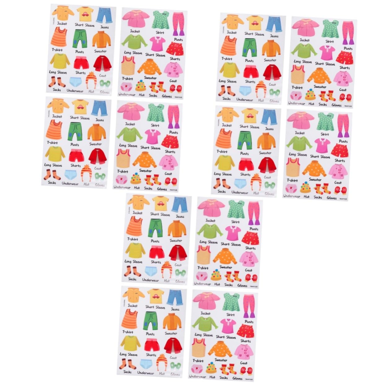 Étiquettes classificatrices pour vêtements et stickers d'organisation