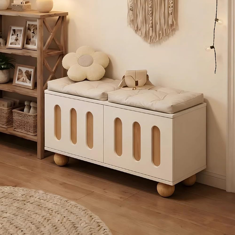 Banc à chaussures pour couloir et chambre pour aménager un espace de rangement épuré