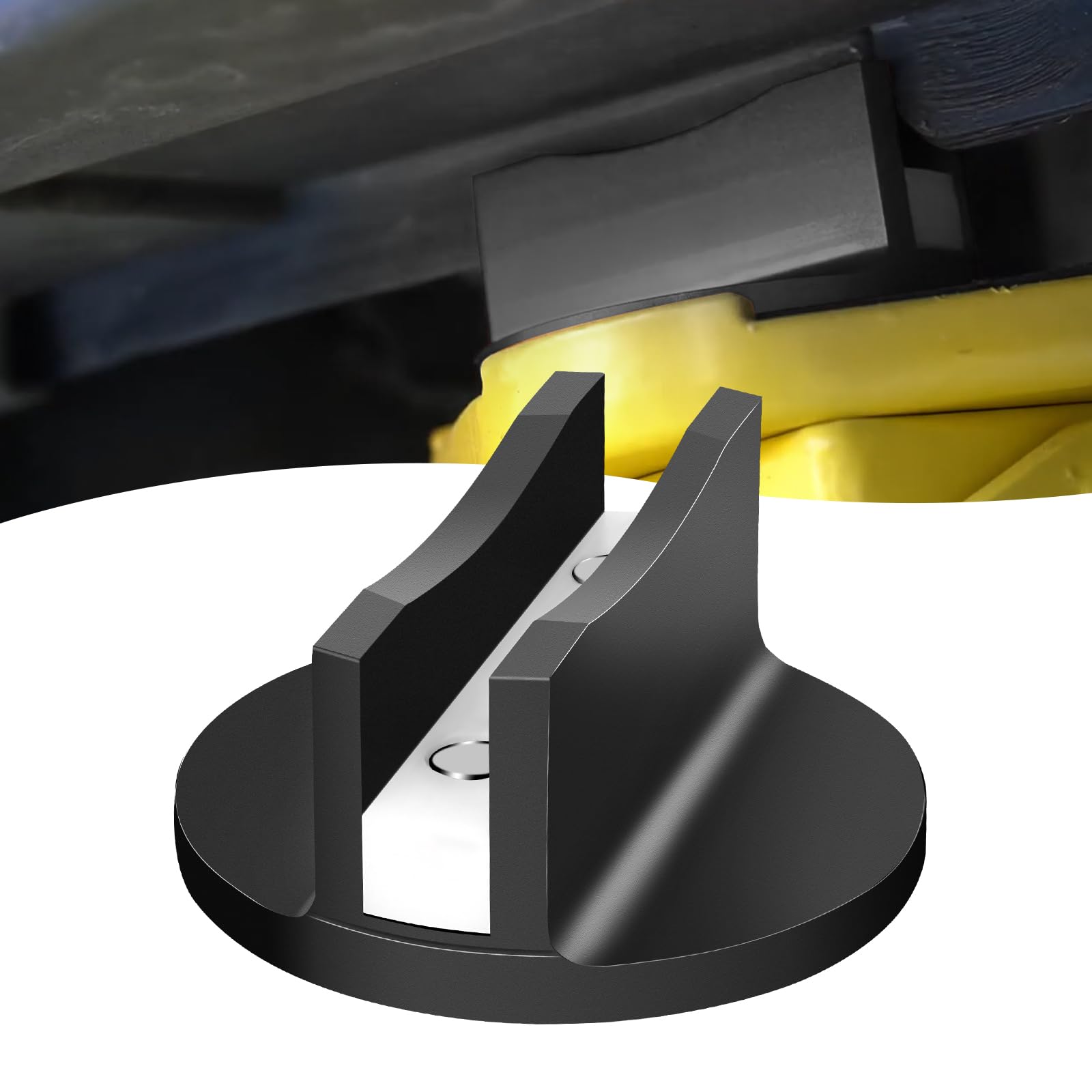 Magnetisches Wagenheber-Pad Mit Schlitzaufnahme – Schienenadapter Für Fahrzeuge Mit Klammerschweißnaht, Aus Aluminium, Passend Für Die Meisten Kfz-Modelle