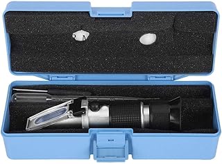Refractometer- Brix Refractometer Handheld Hand-Held 0-80% Brix Liquid Measuring Equipment RHB-80ATC