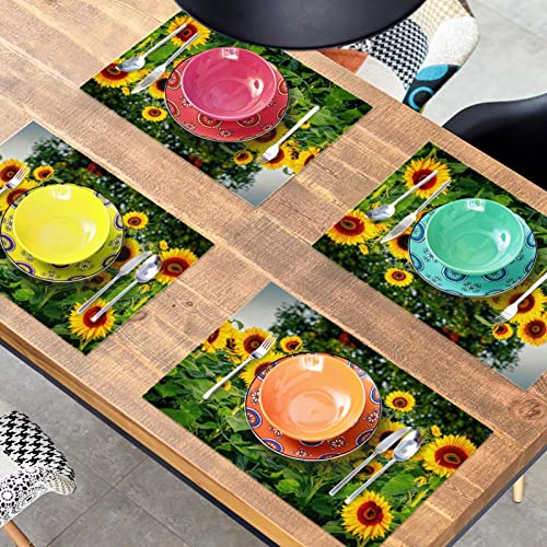 Sets de table d'été lavables en tissu Oxford résistant à la chaleur - 8
