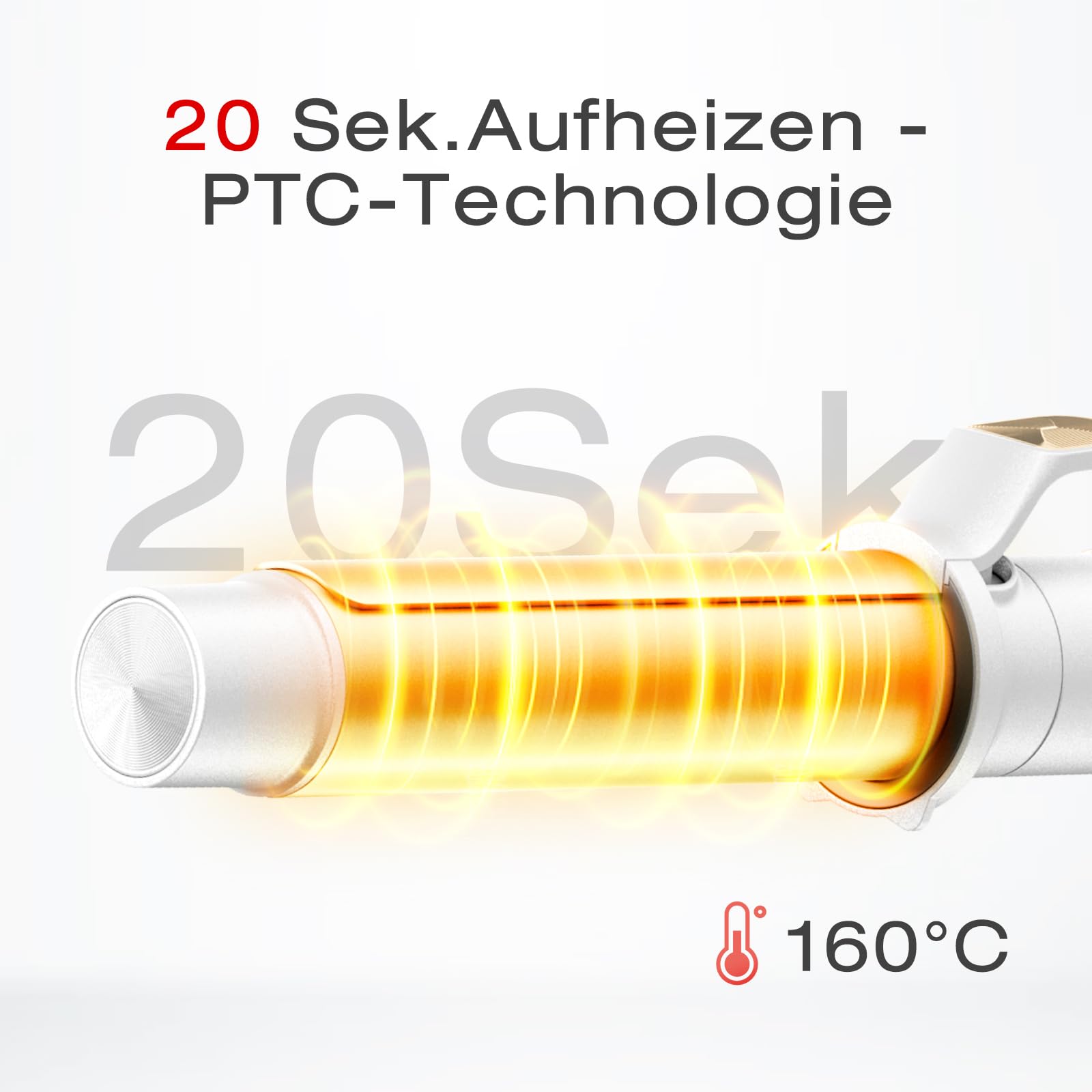 ANLAN Lokówka, 32 MM lokówka do włosów, fale, 4 regulowane temperatury 160°C i 220°C, automatyczne kręcenie, zapobiegające oparzeniom francuska lokówka, żelazko fale dla początkujących