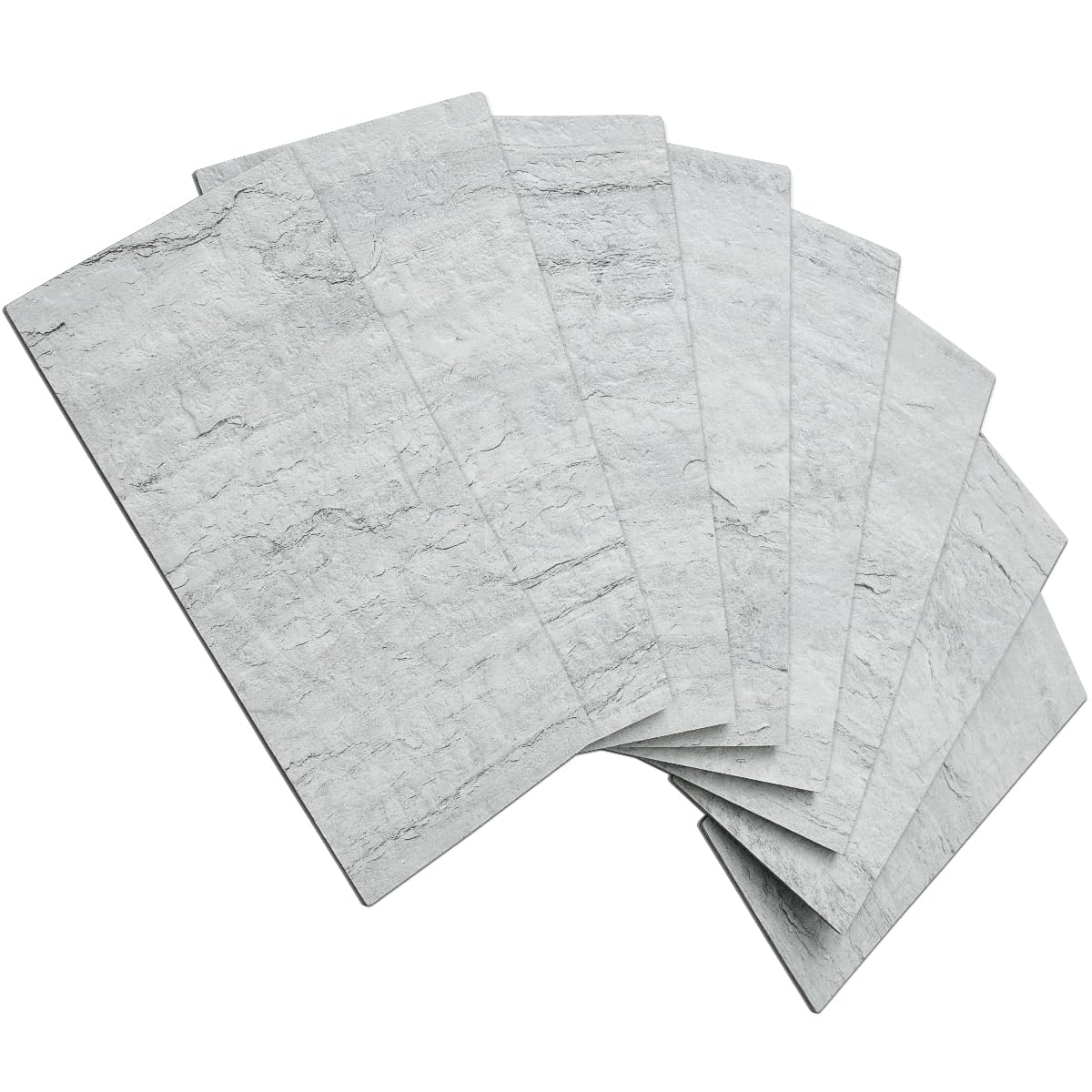 AULIGET Light Shale Peel and Stick Backsplash Wall Tile, 3" x 6" PVC Faux Stone Stick on Tiles for Backsplash Kitchen and Bathroom, 4 Pieces