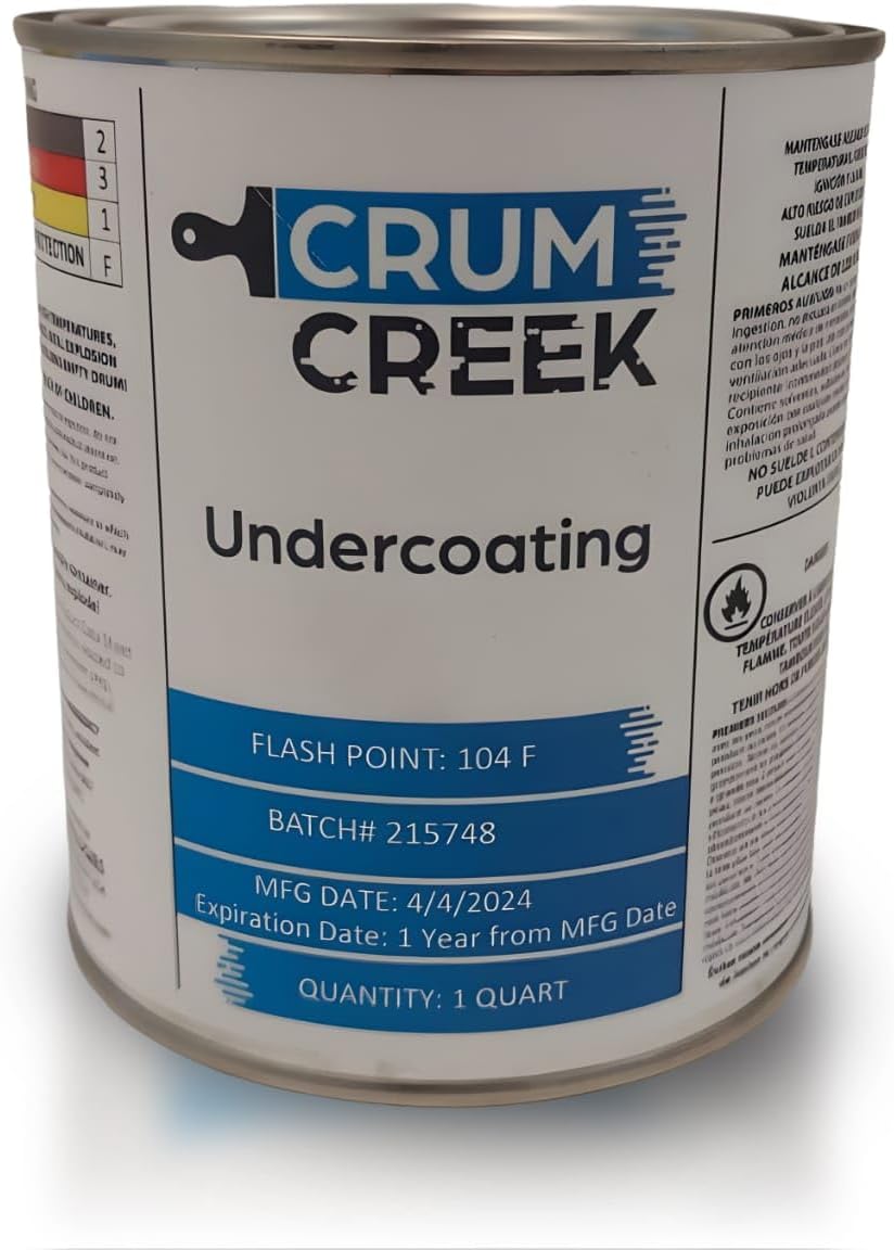 1 Quart Can Matte Black Wax-Based Undercoat, Long Lasting Corrosion, Anti Rust Coating, Protect All Metals in Marine & Automotive & has Superior Gravel Resistance for Maximum Protection