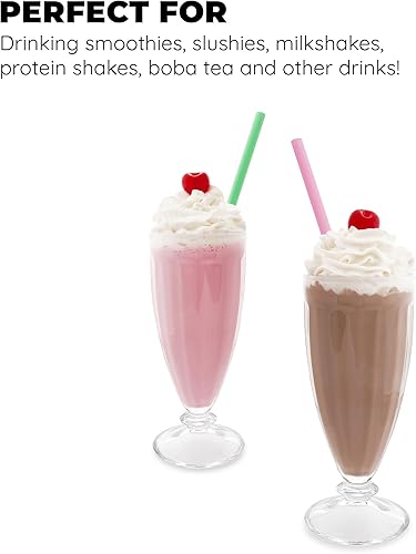 Miniatura 5 de Jacent - Pajitas para batido jumbo, 36 unidades por paquete, pajitas desechables de plástico grandes para batidos, bebidas, batidos