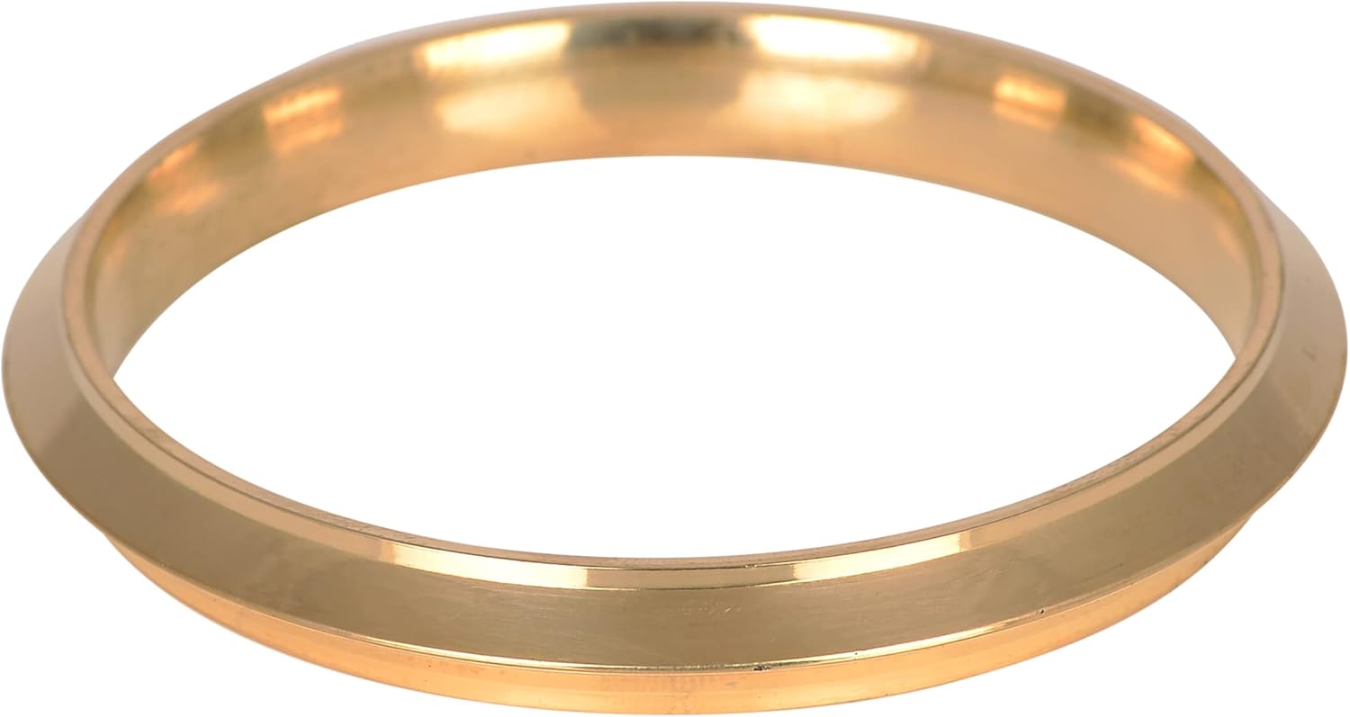 Pure Brass Gold Plated 10 MM Thick and Heavy kada Unisex Brass Kada (Diameter:7.5 CM) Golden.