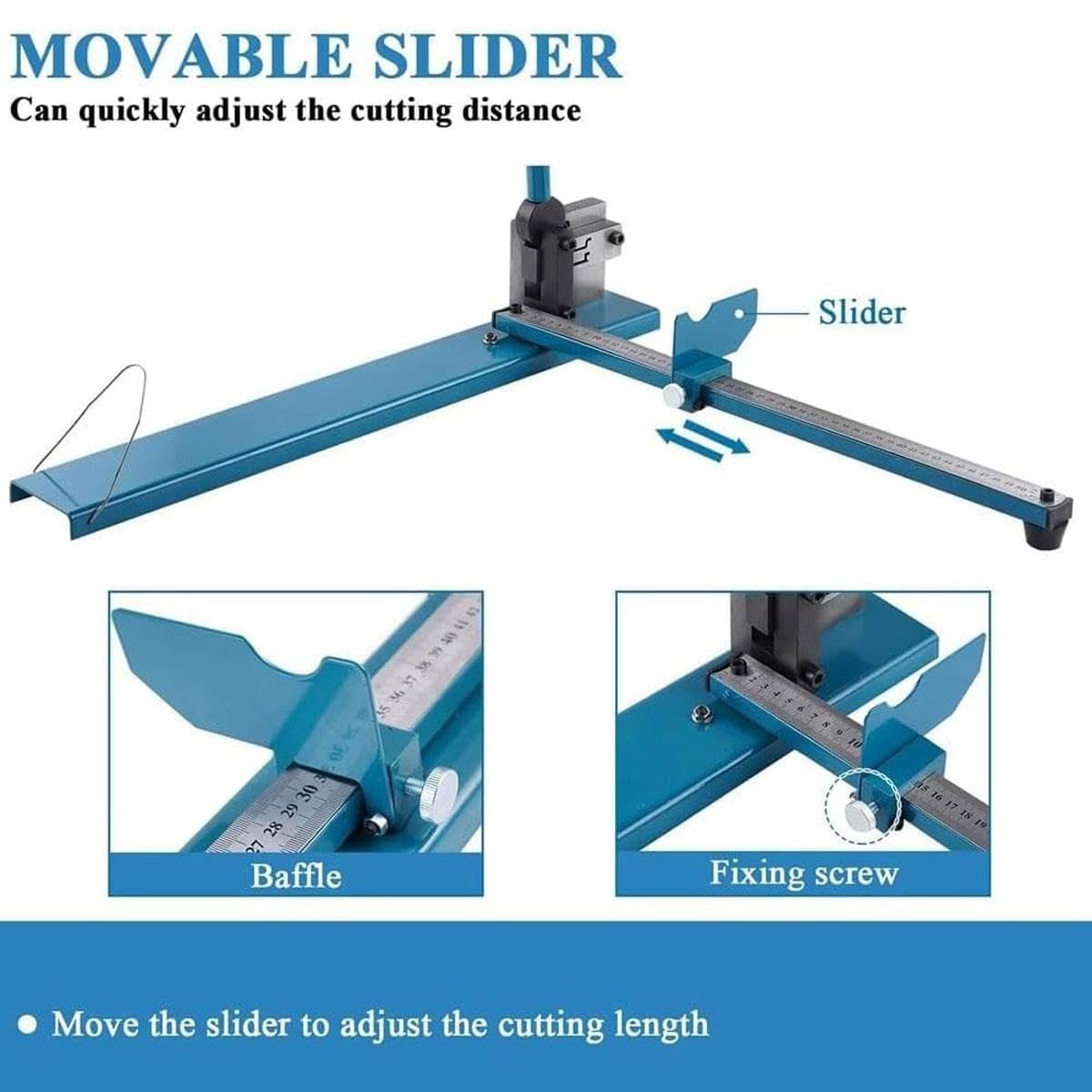 Cortador manual carril DIN doble ranura,regla 50cm,corte 35mm ancho