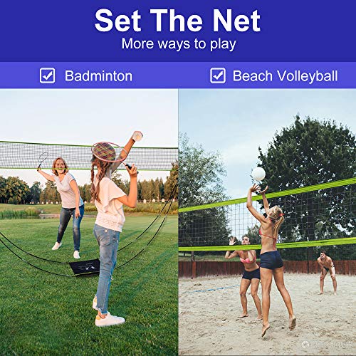 AmazeFan Portable Badminton Net Set with Stand & Carrying Bag, Folding Volleyball Tennis Badminton Net – Easy Setup for Beach/Indoor Court, Outdoor, No Tools or Stakes Required - Thumbnail 2