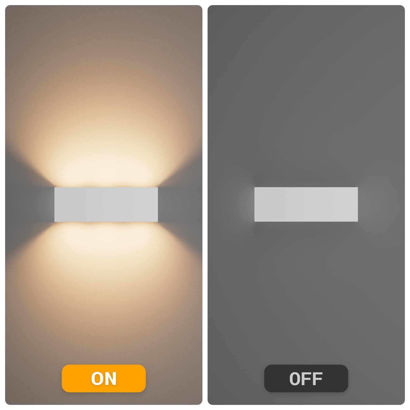 Klighten Applique da Parete per Interni/Esterni Bianco Caldo 3000K G9 Sorgente Luminosa Sostituibile, 27W Lampada da Parete Angolo del Fascio Regolabile Aplique IP54 Impermeabil (Bianco)
